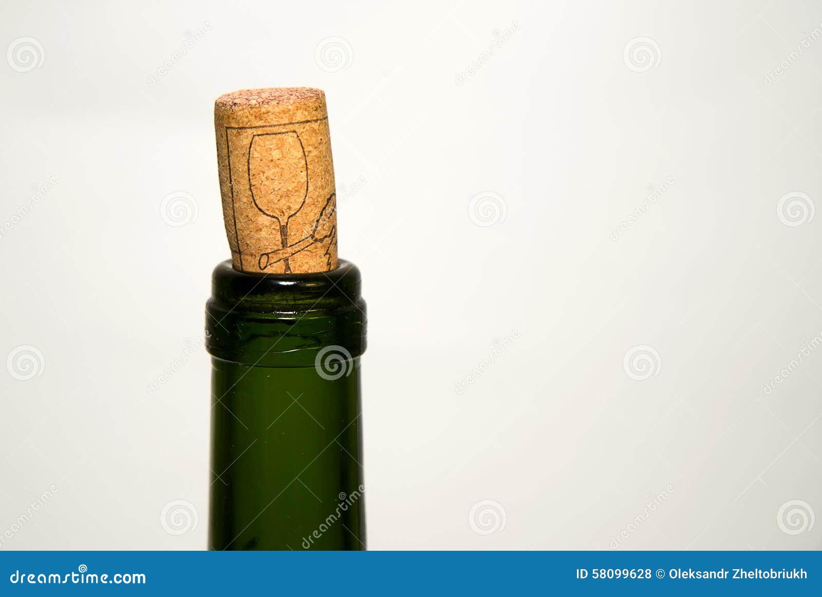 De Hals Van De Fles Met Een Kurk Stock Foto Image of 58099628