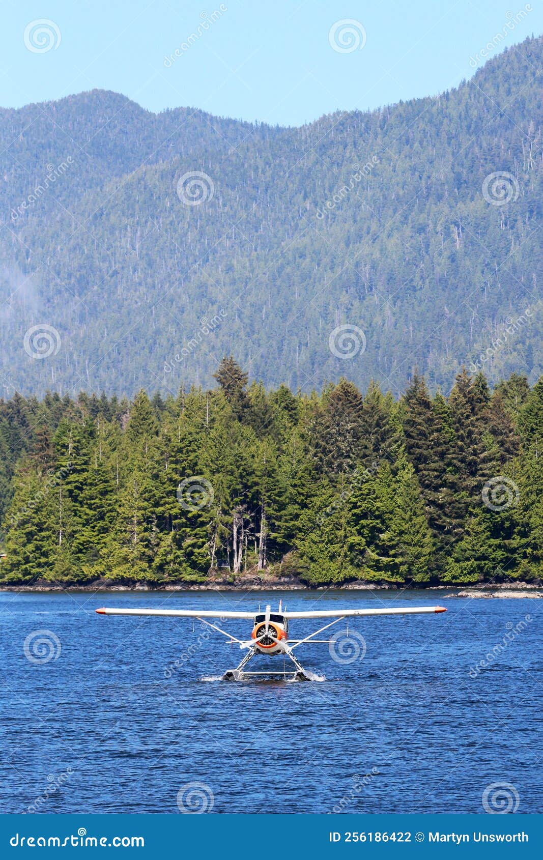 Seaplane Arriving in Tofino on Vancouver Island, Canada Editorial