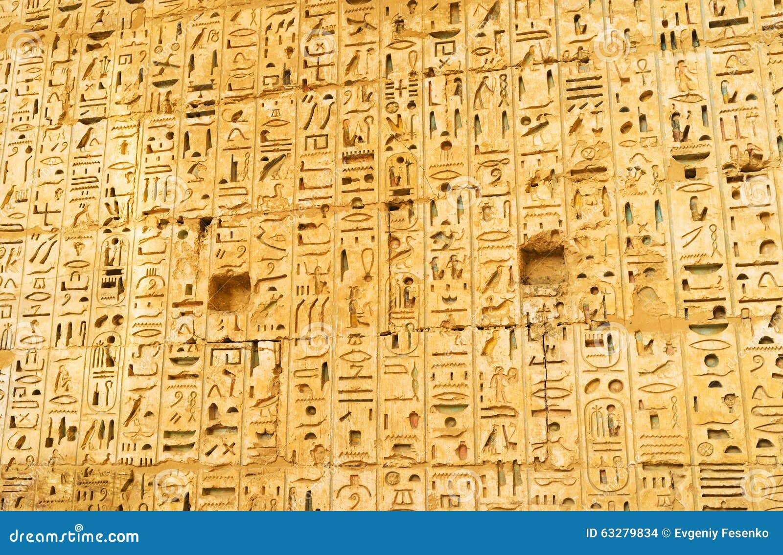 De Hiërogliefen Van Oud Egypte Stock Foto Afbeelding 63279834