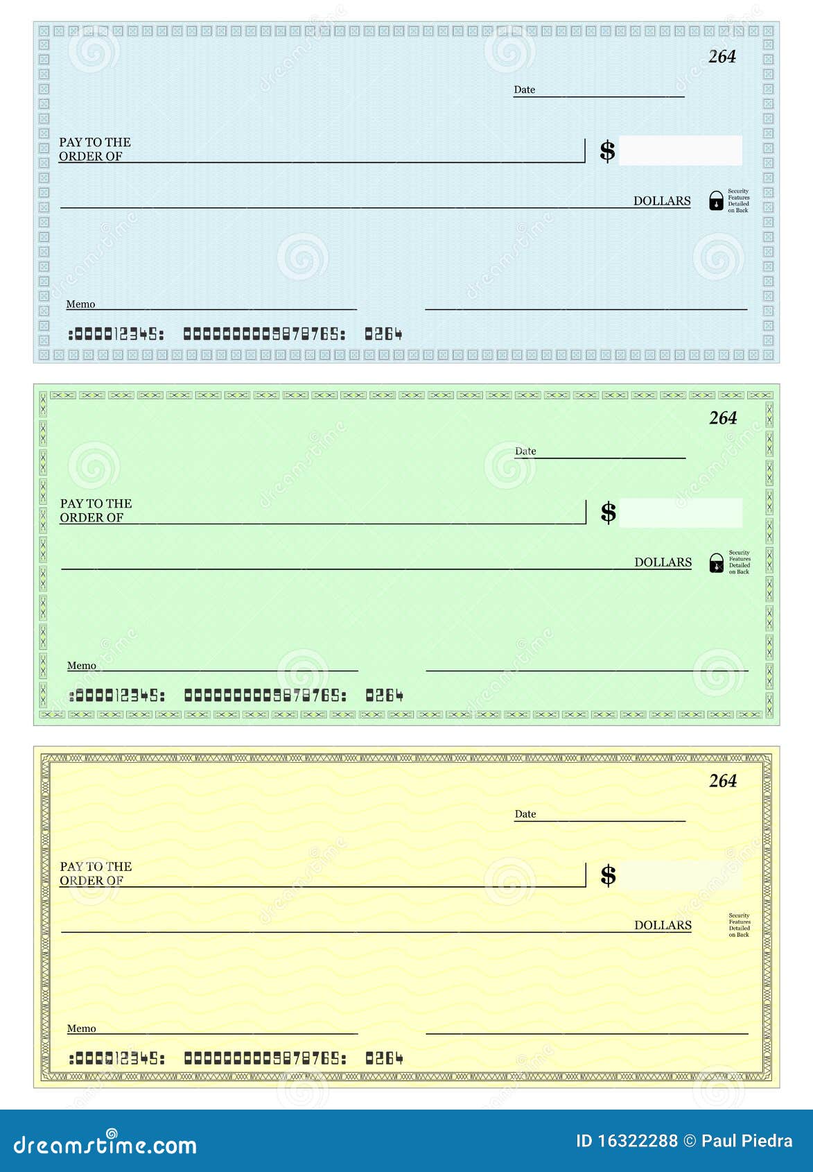 De Illustratie Van De Blanco Cheque Vector Illustratie - Illustration ...