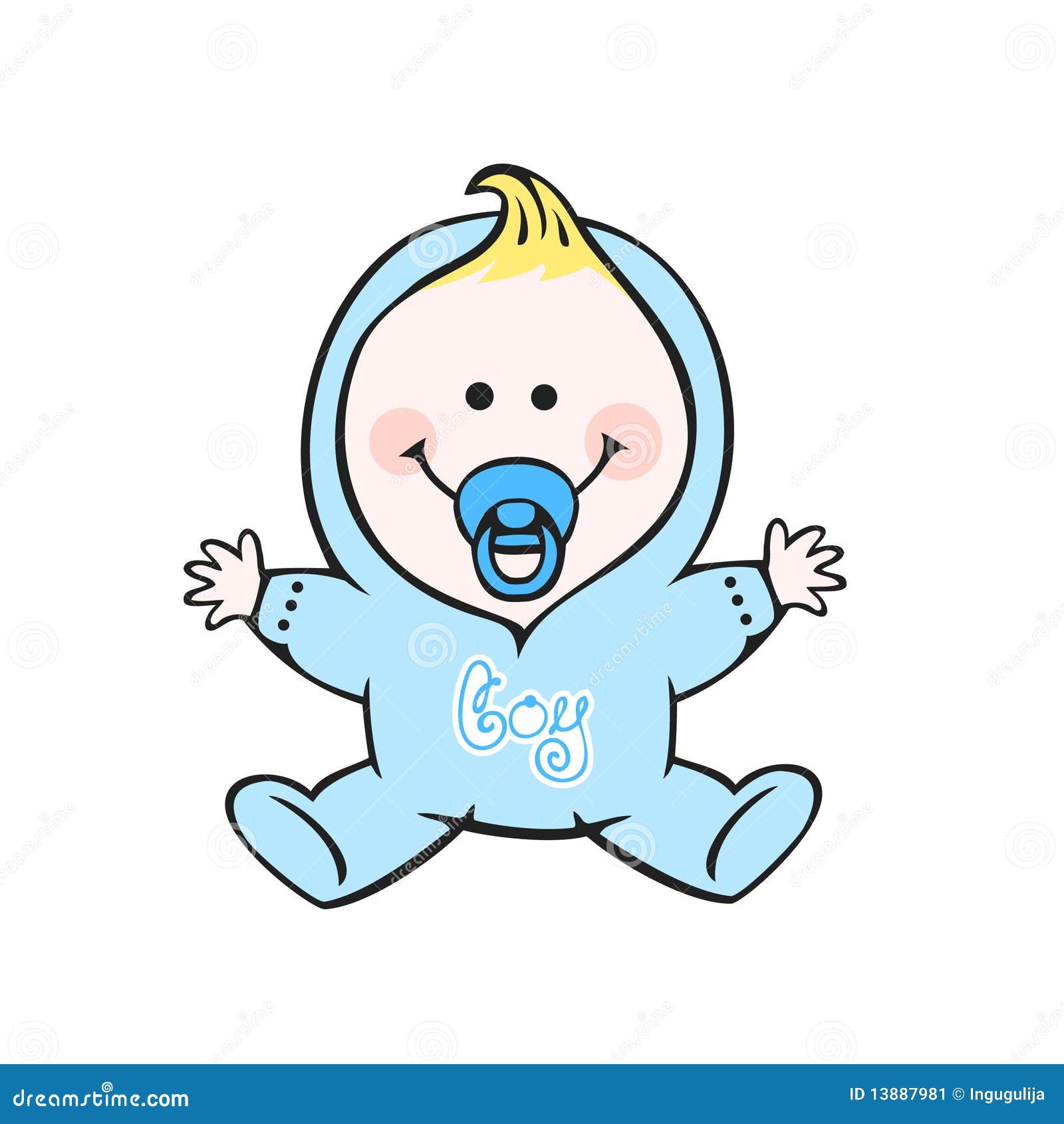 Betere De jongen van de baby vector illustratie. Illustratie bestaande NT-02