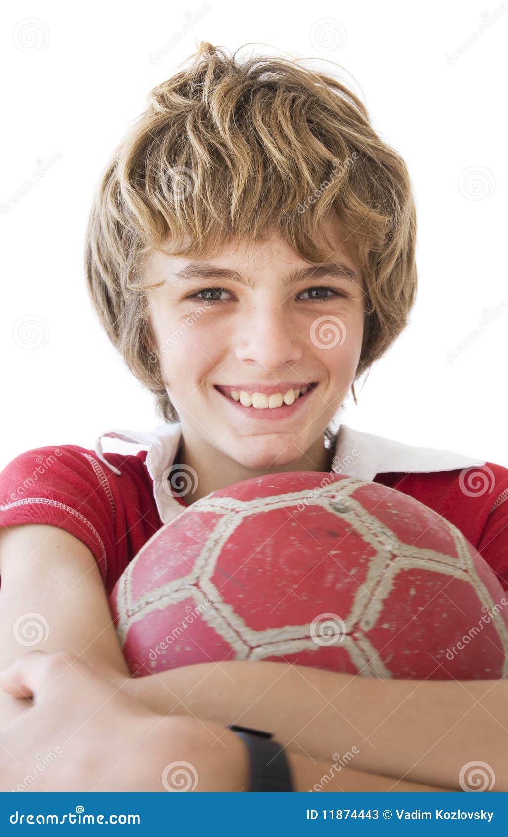 De jongen van het voetbal stock afbeelding. Image of knap - 11874443