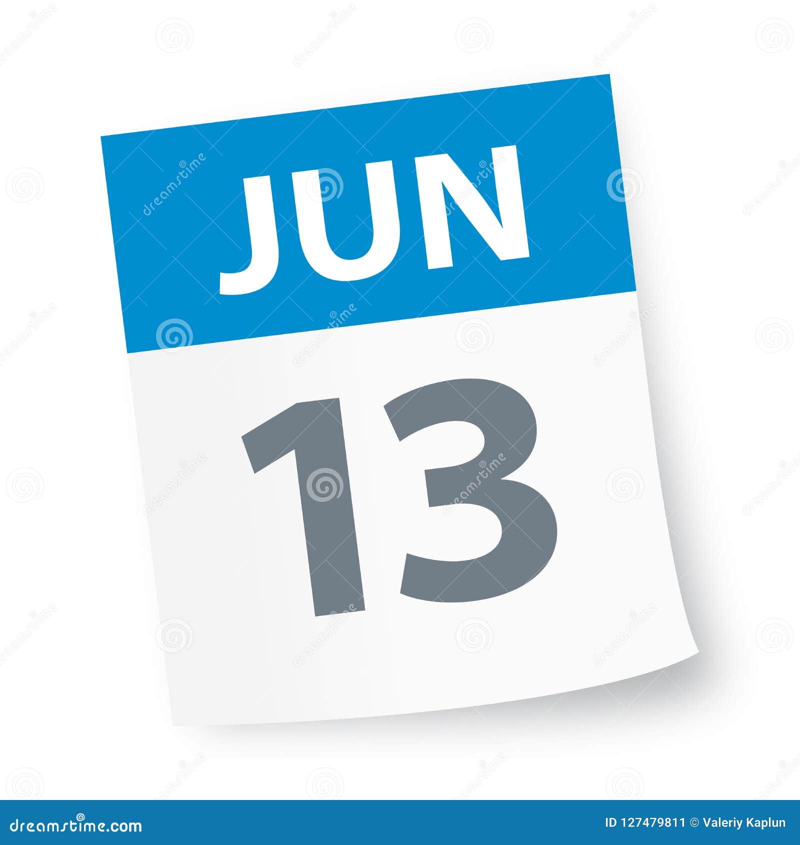 13 De Junho - ícone Do Calendário Ilustração Stock - Ilustração de 