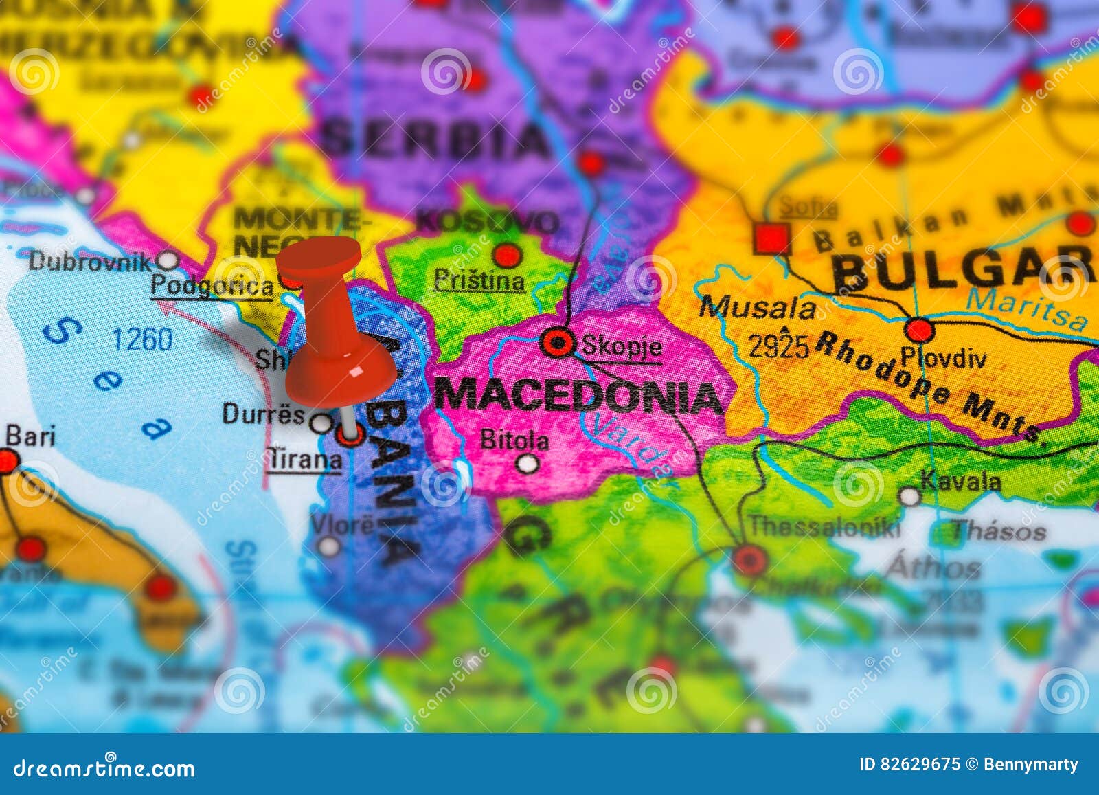 Albanie Kaart Europa - Kaart Wallpaper