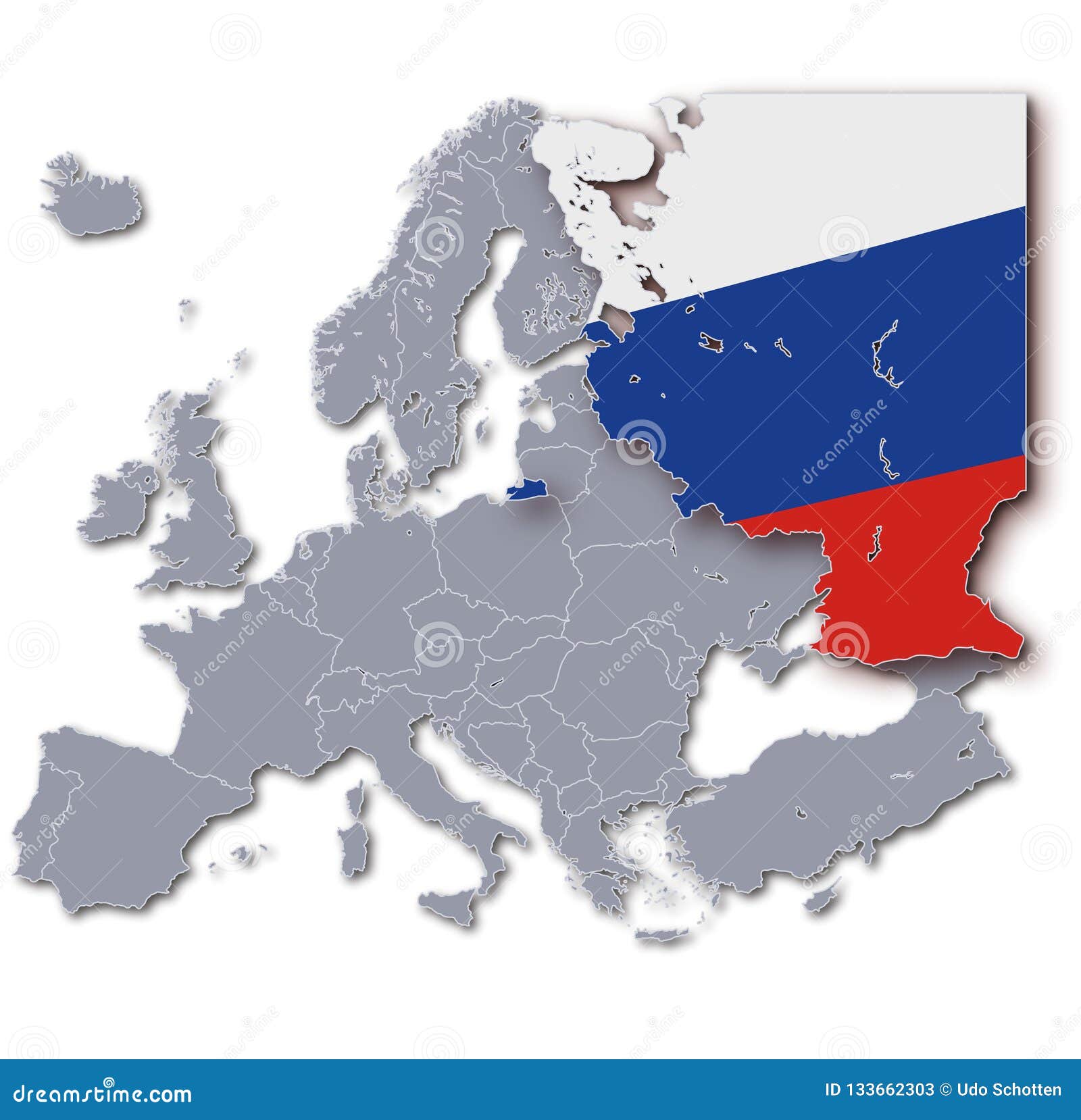 Andes verkoper Meerdere De Kaart Van Europa Met Rusland Stock Illustratie - Illustration of moskou,  russisch: 133662303