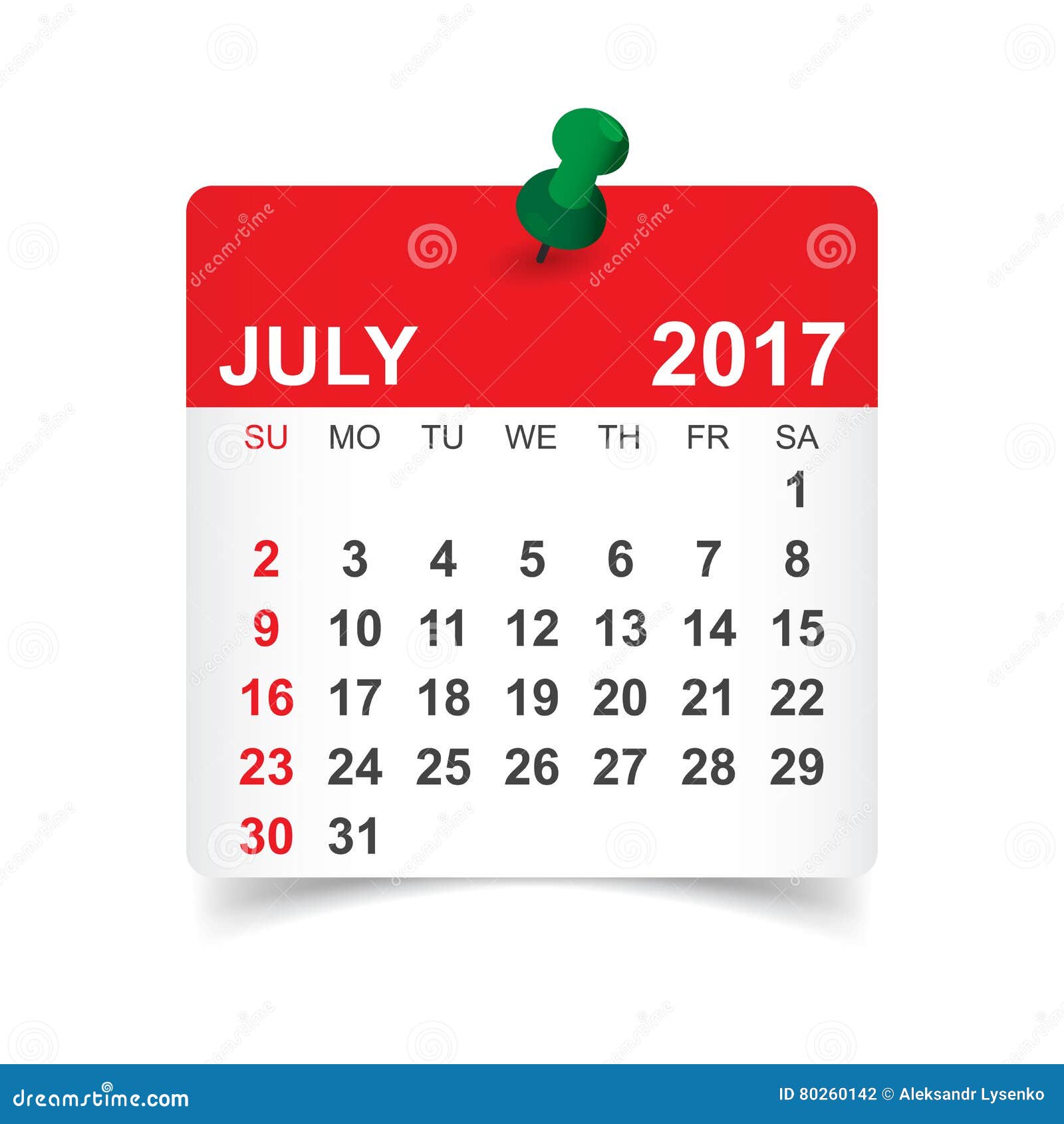 Roei uit fotografie Kliniek De kalender van juli 2017 vector illustratie. Illustration of programma -  80260142