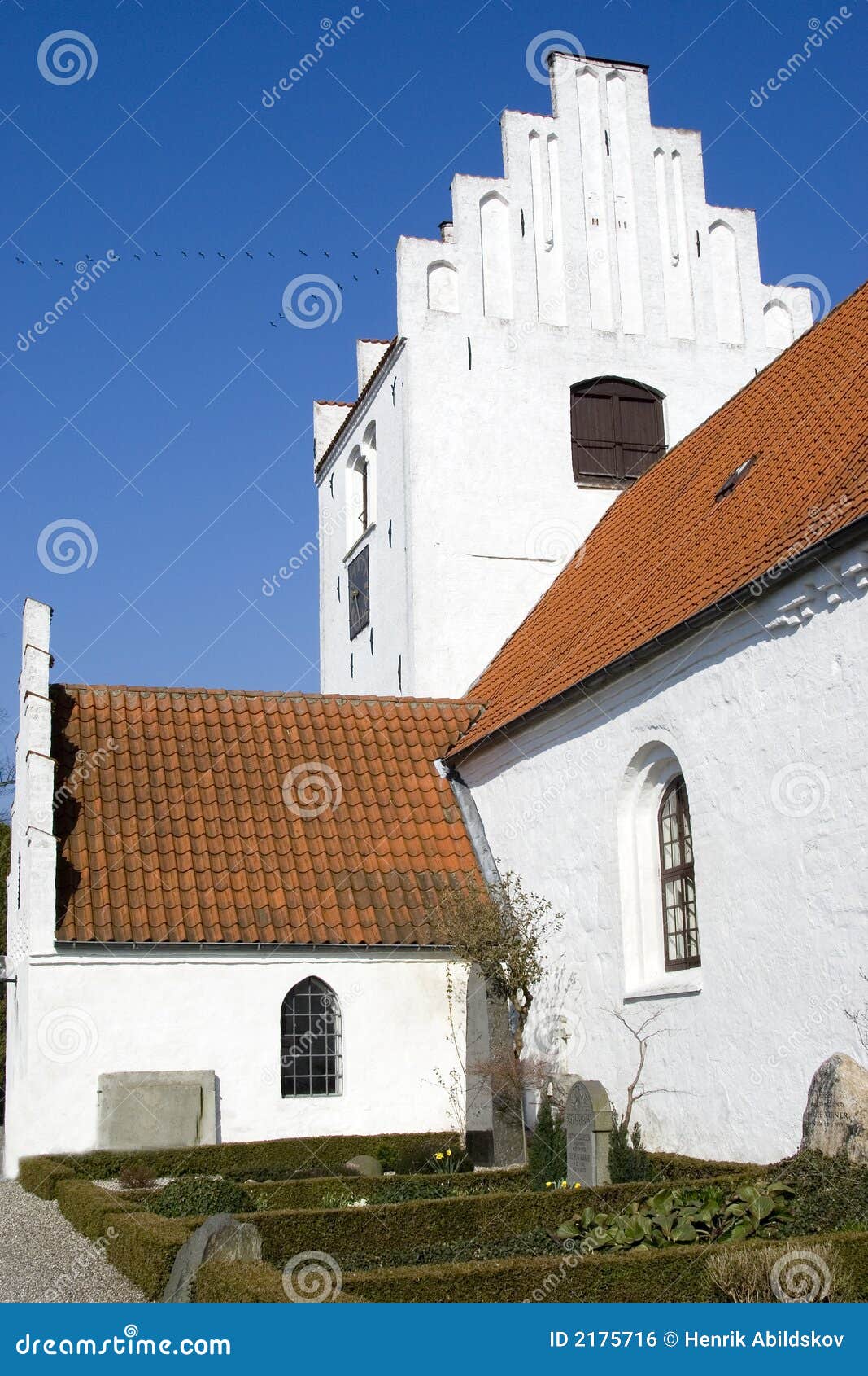 De Kant van de kerk. Oude Deense Kerk. Gevestigd Ind. Sengeloese.