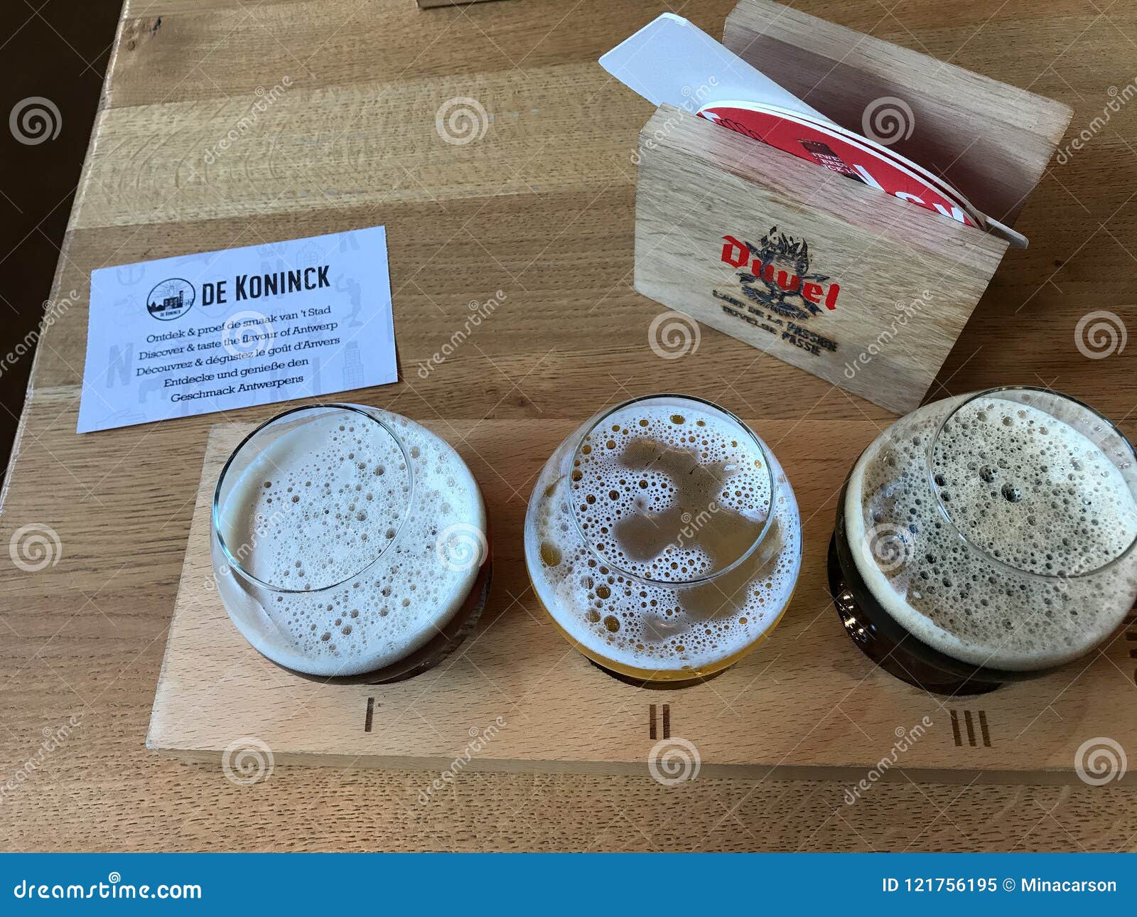 De Koninck Beer Sample Flight, Antwerp, Belgium Editorial Image Image