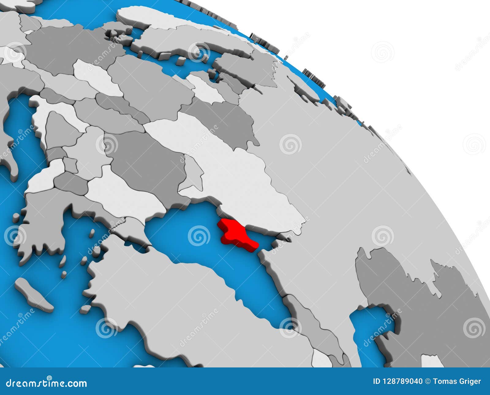De Krim op 3D bol stock