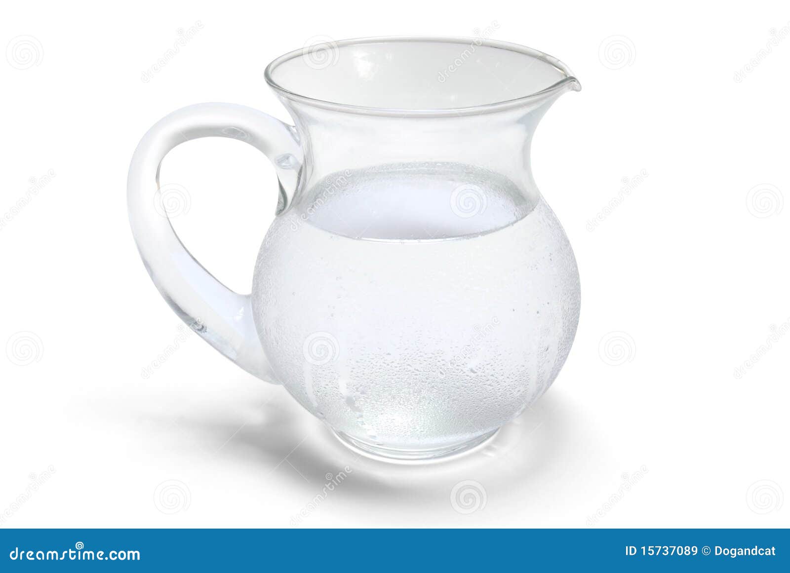 De Kruik Van Het Koude Water Stock Afbeelding - Image water, glas: 15737089