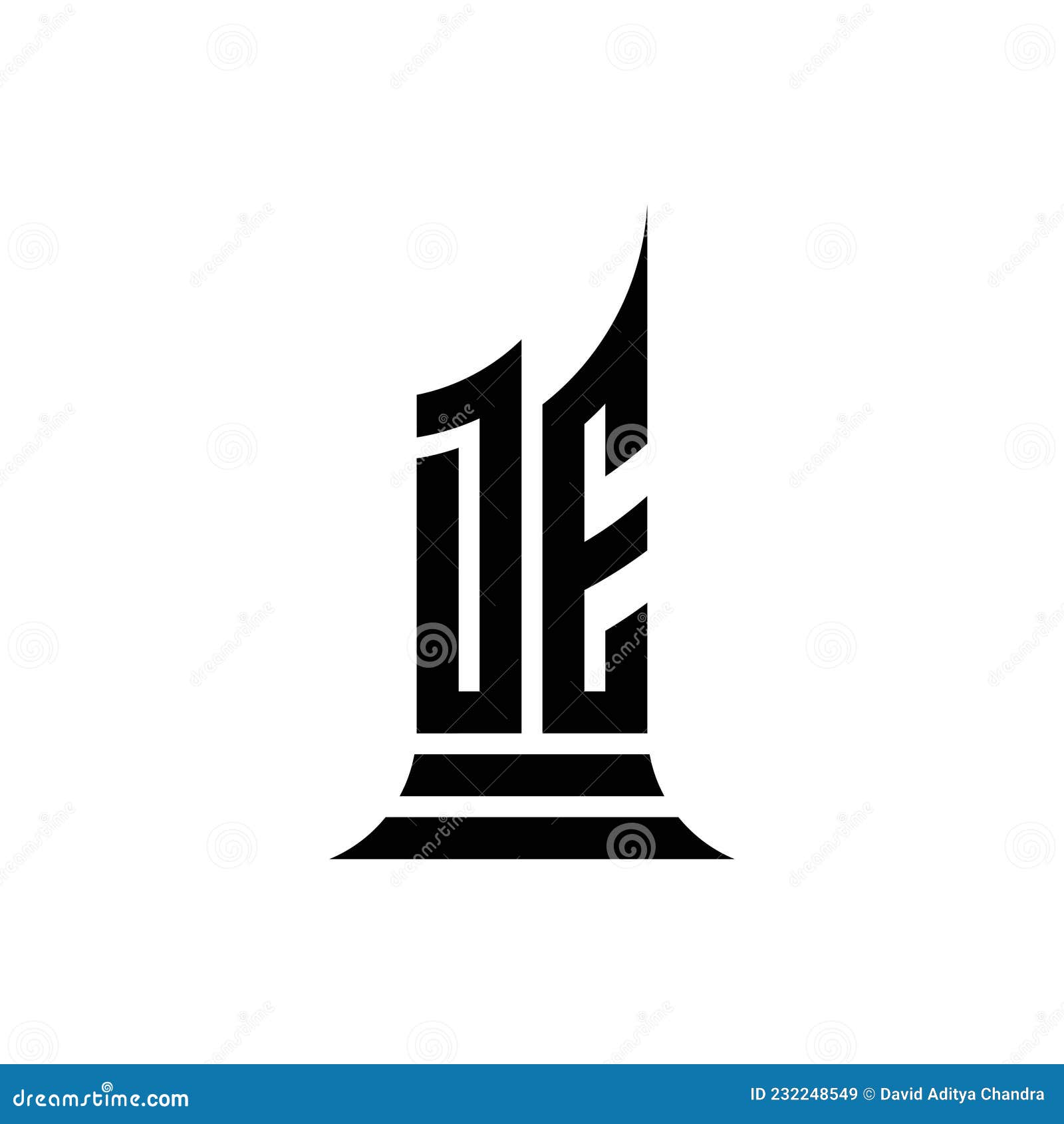 de logo monogram building  style