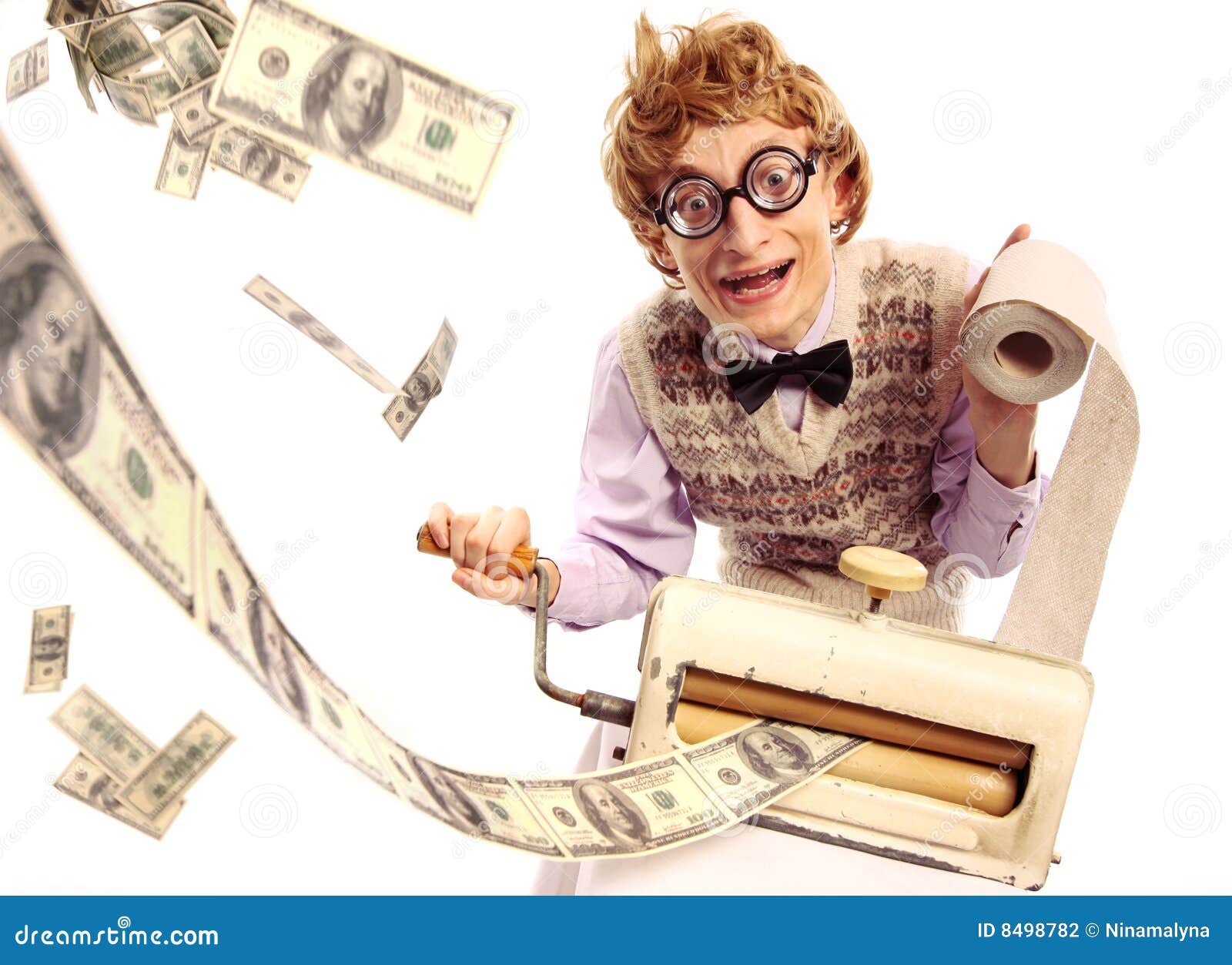 De Maker van het geld stock foto. Image of grap, hilarisch 8498782