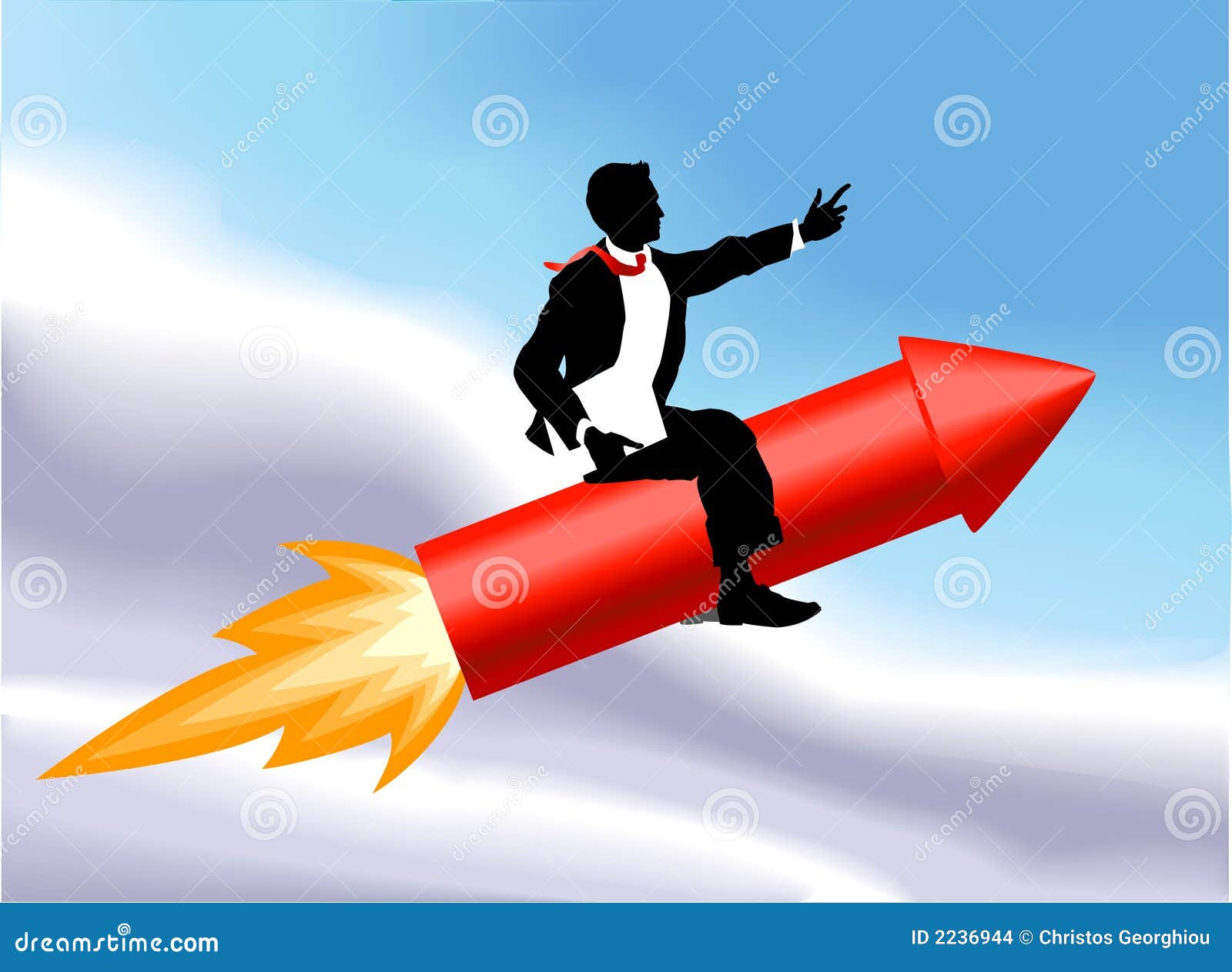 De mens van de raket  vector illustratie Illustratie 