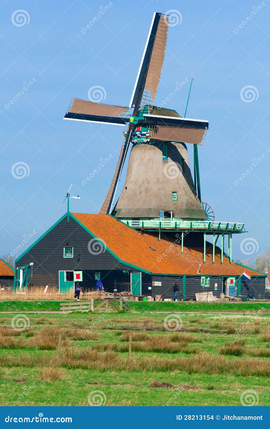 De molen van de wind van Zaanse Schans, Netherland