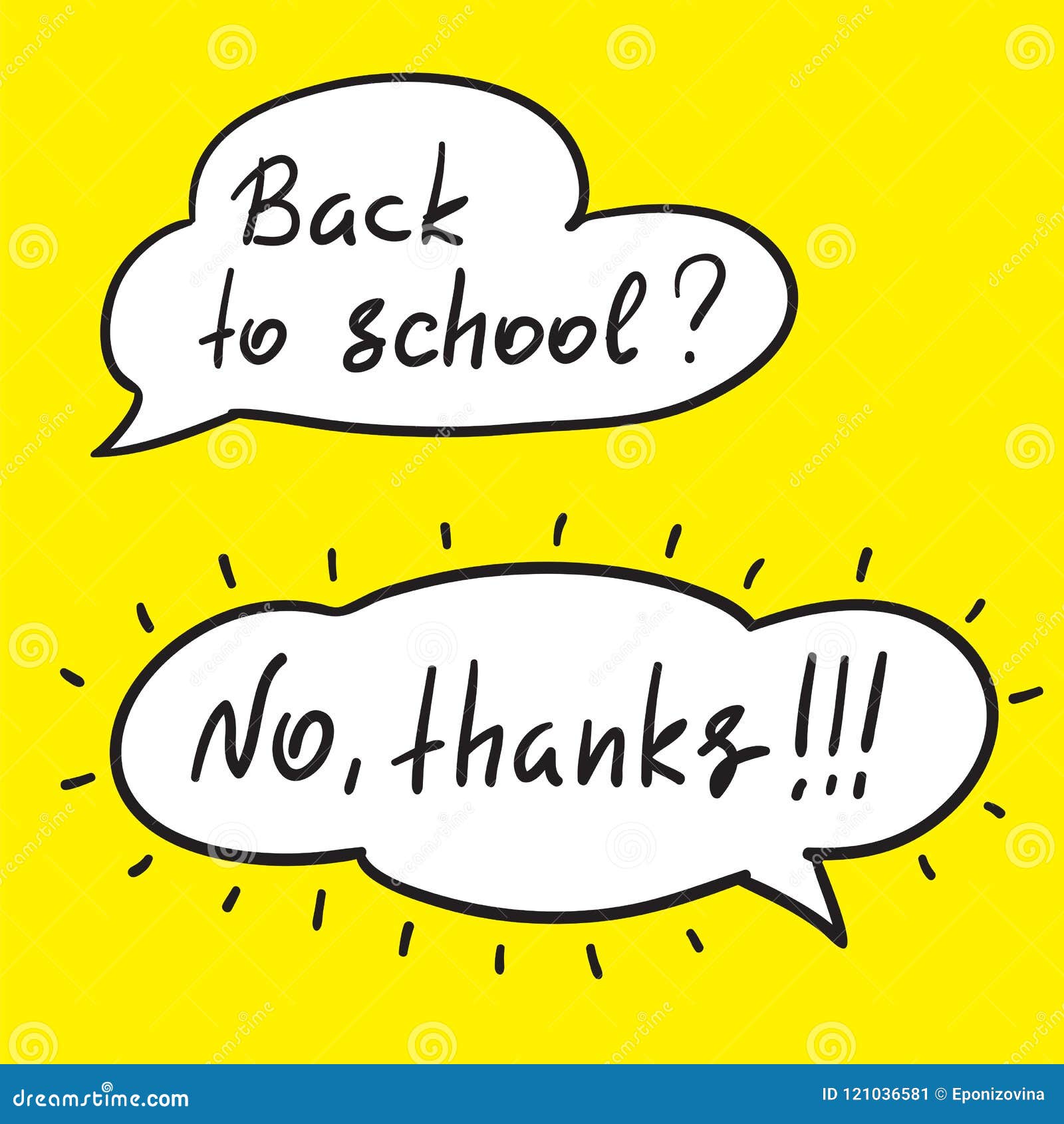 De Nouveau A L Ecole Citation Anti De Motivation Drole Manuscrite Bulles De La Parole Avec La Conversation Manuscrite Copie Pou Illustration De Vecteur Illustration Du Illustration Inspire