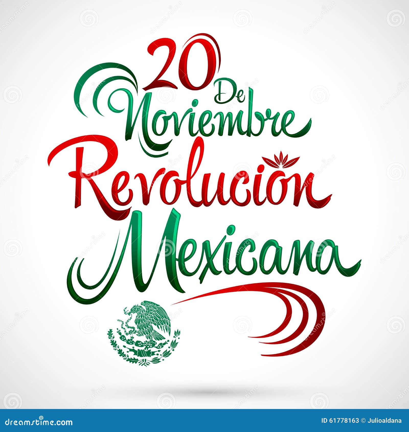 20 De Noviembre Revolucion Mexicana - November 20 Mexican Revolution  Spanish Text Stock Vector - Illustration of heritage, banner: 61778163