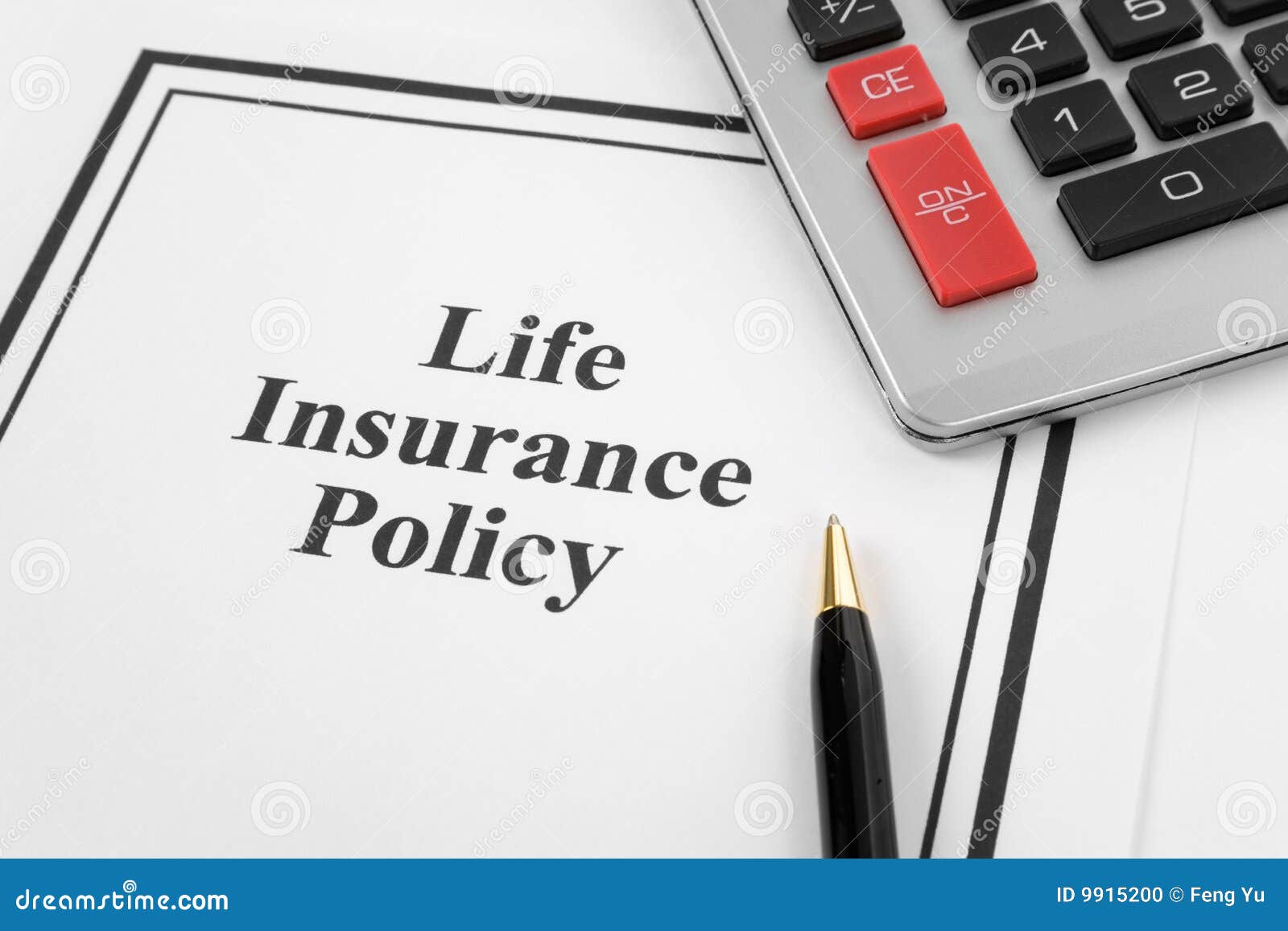 De Polis Van De Levensverzekering Stock Foto Image of verzekering