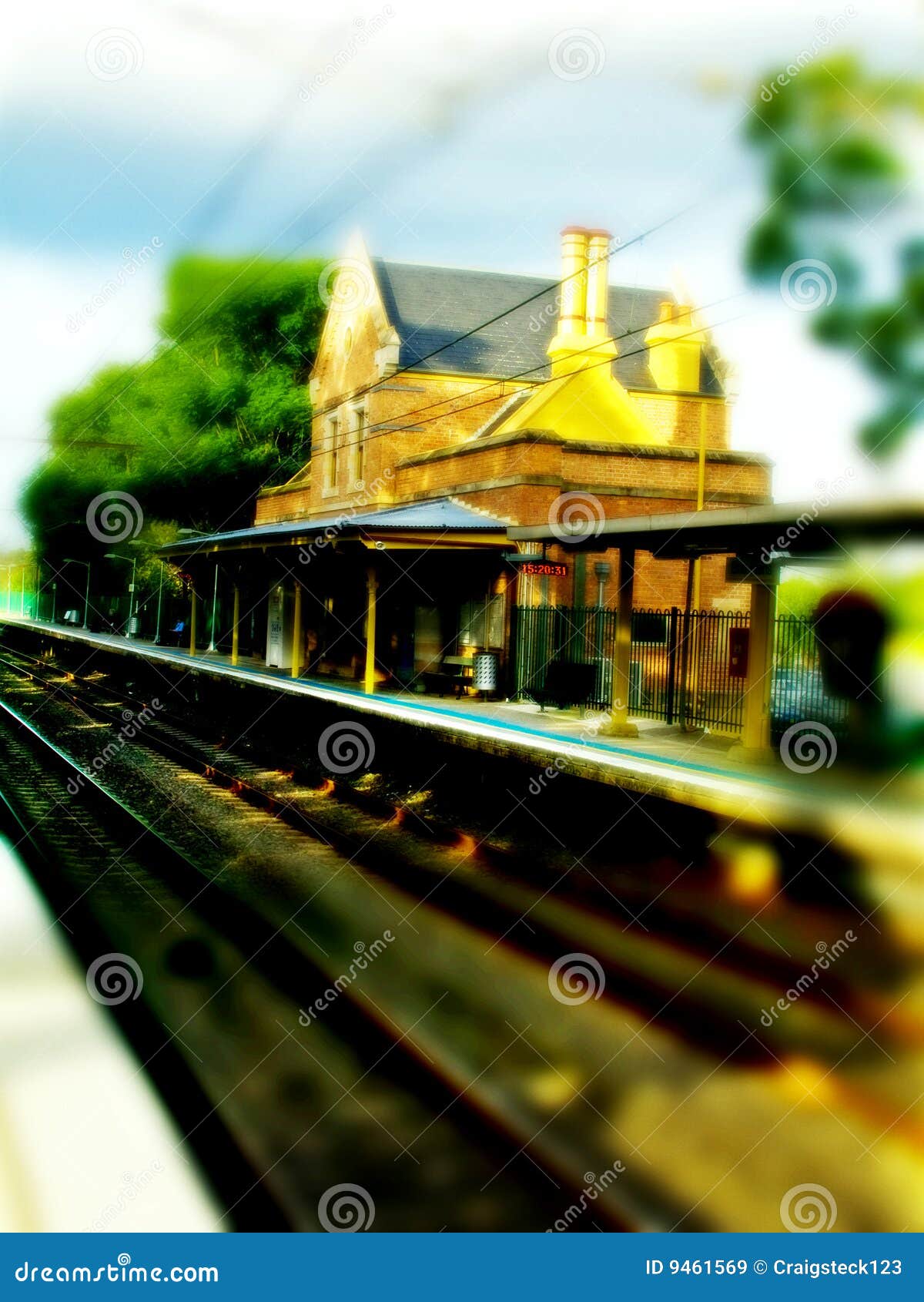 De post van oud. Dit is een abstracte foto van een oud station in Australië