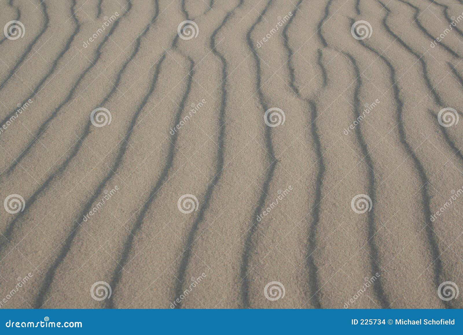 De rimpelingen van het zand. Zand dat door de wind wordt gegolft