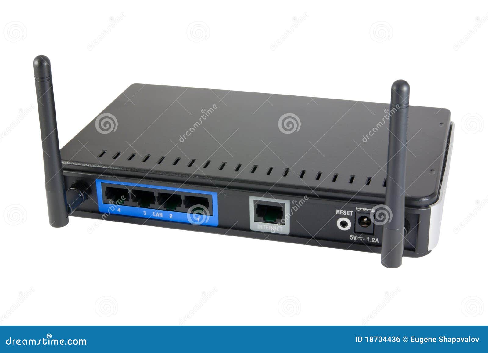 De router van WiFi met LAN stock foto. Image of antenne 18704436