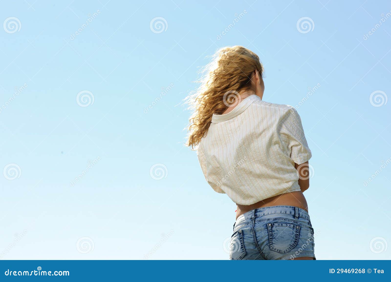 De rug van de vrouw stock foto. Image of zomer, stil 29469268