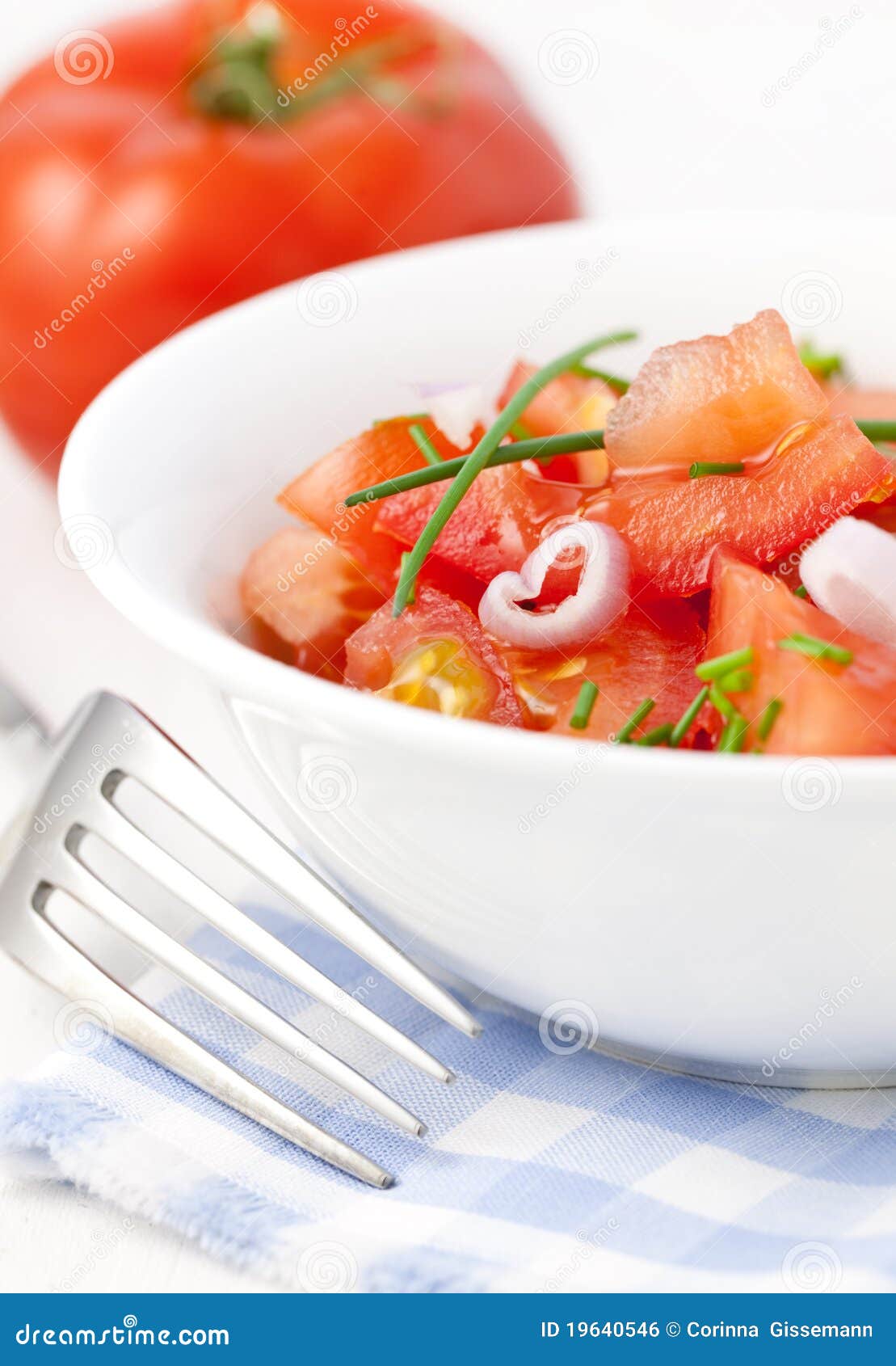 De Salade Van De Tomaat Met Ui Stock Foto Image of maaltijd, diner