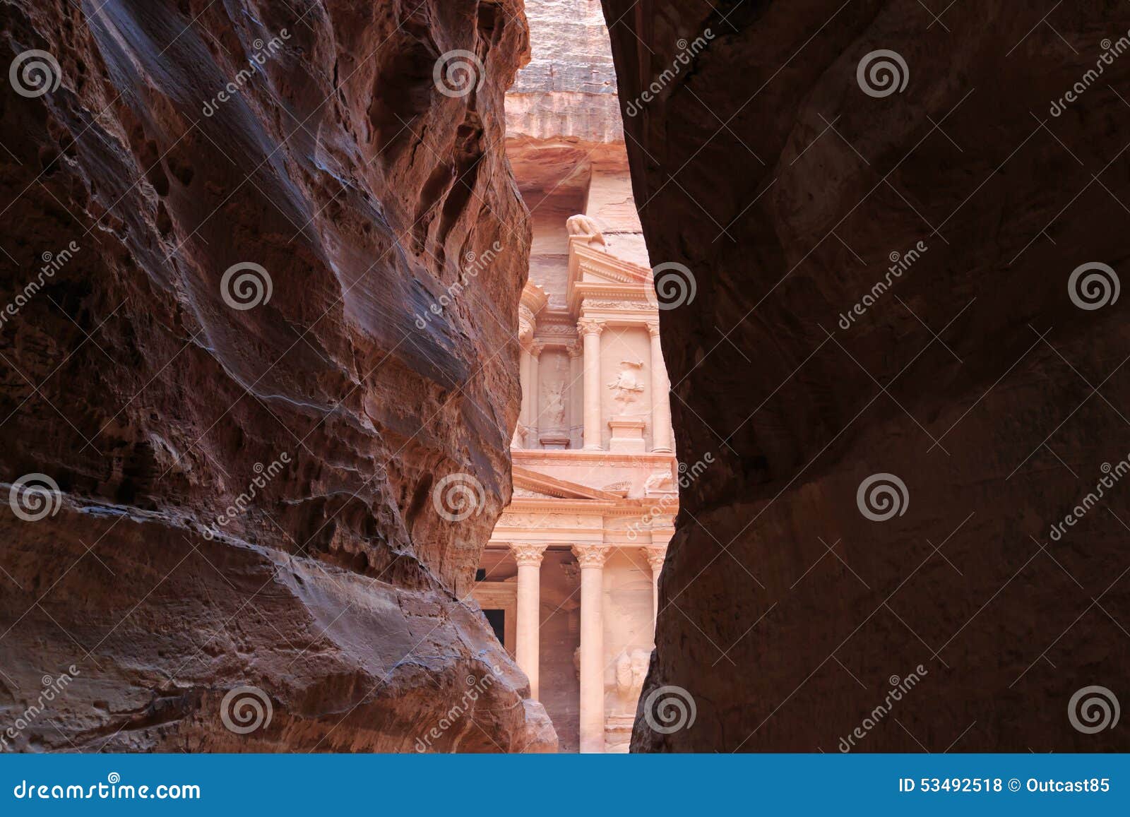 De Schatkist, Al Khazneh, in Petra, Jordanië