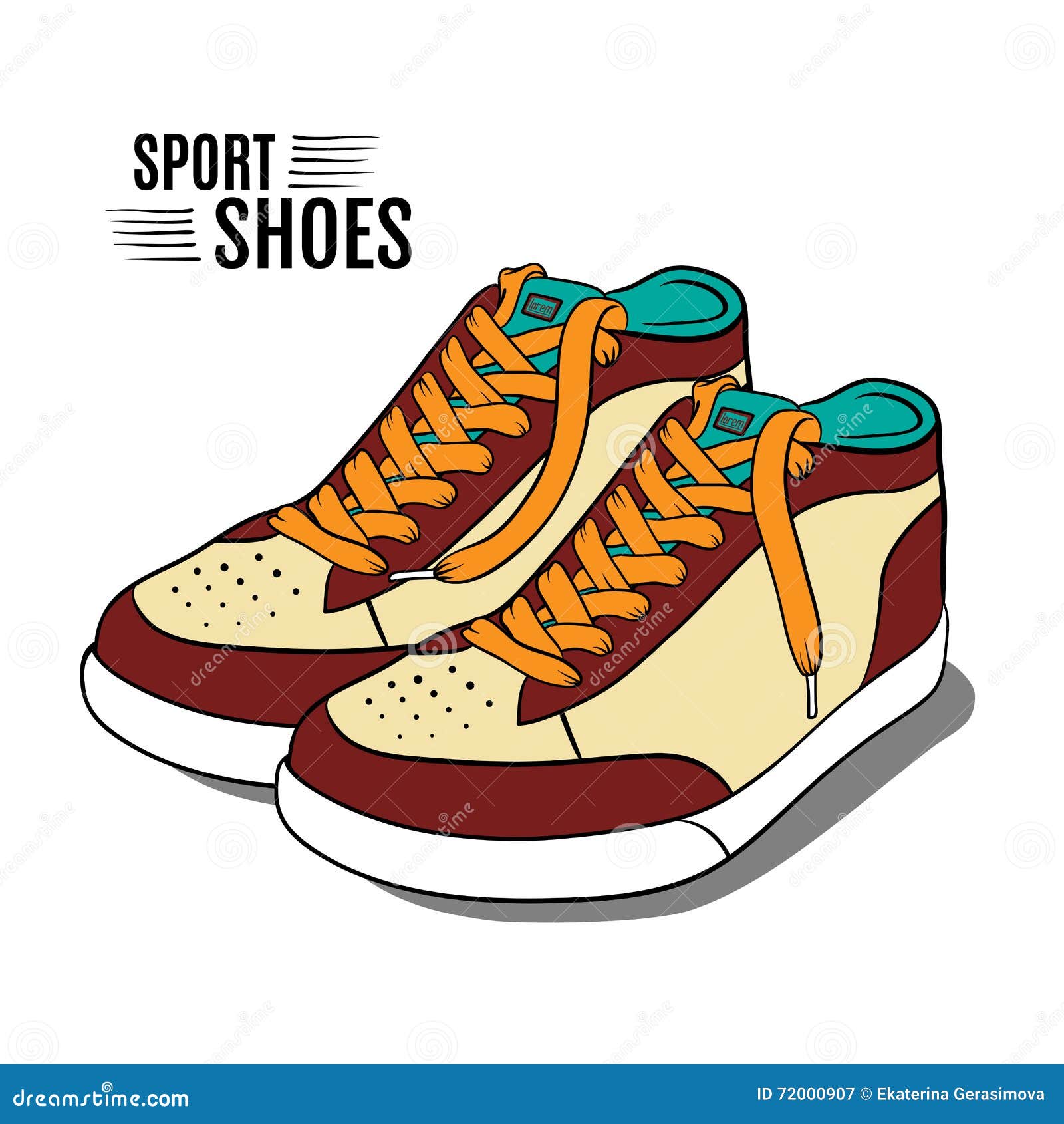 kanaal Absoluut Achteruit De Schoenen Van De Beeldverhaalsport Vector Illustratie Vector Illustratie  - Illustration of enig, schoen: 72000907