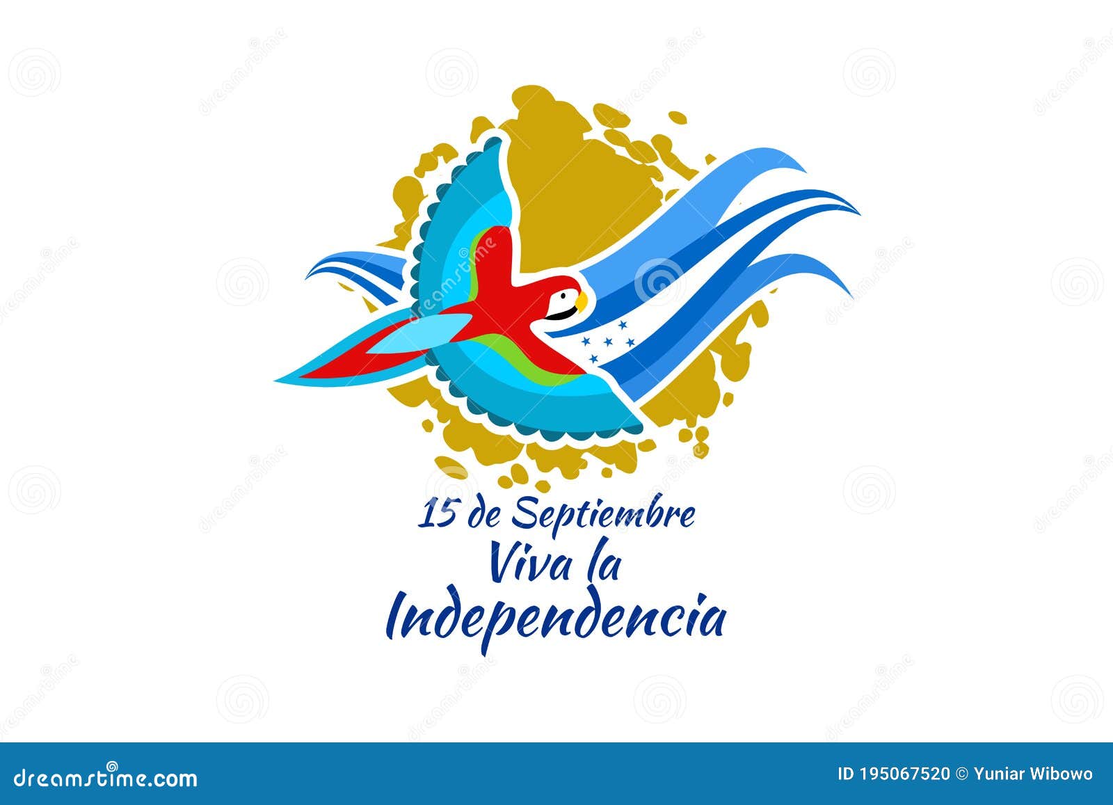 15 De Septiembre Día De La Independencia De Honduras Ilustración del Vector  - Ilustración de vacaciones, feliz: 195067520