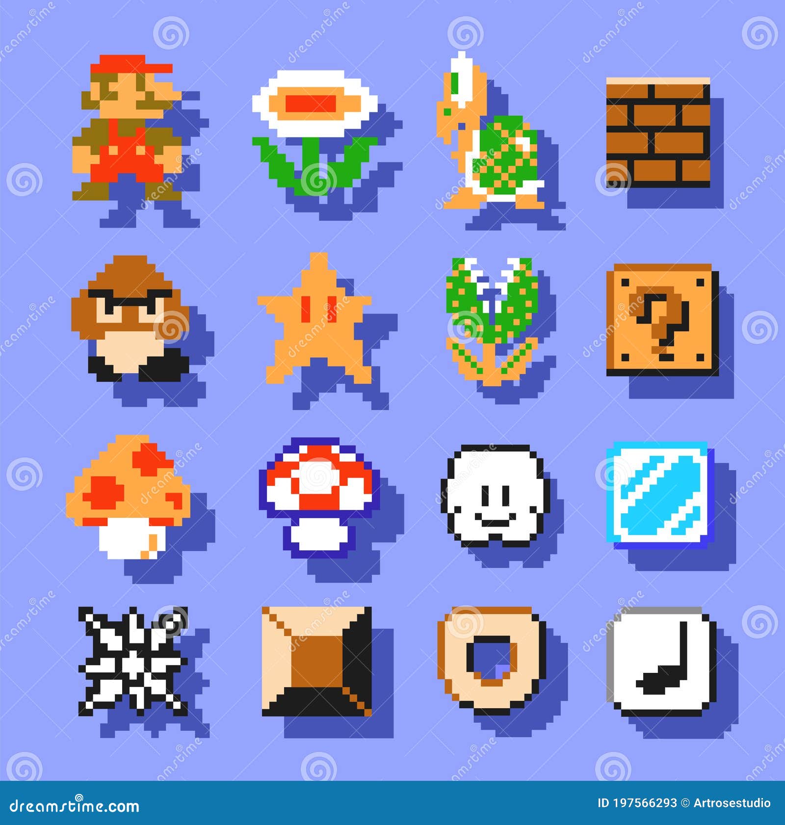 Um jogo estilo pixel art com super mario bros. plataforma de