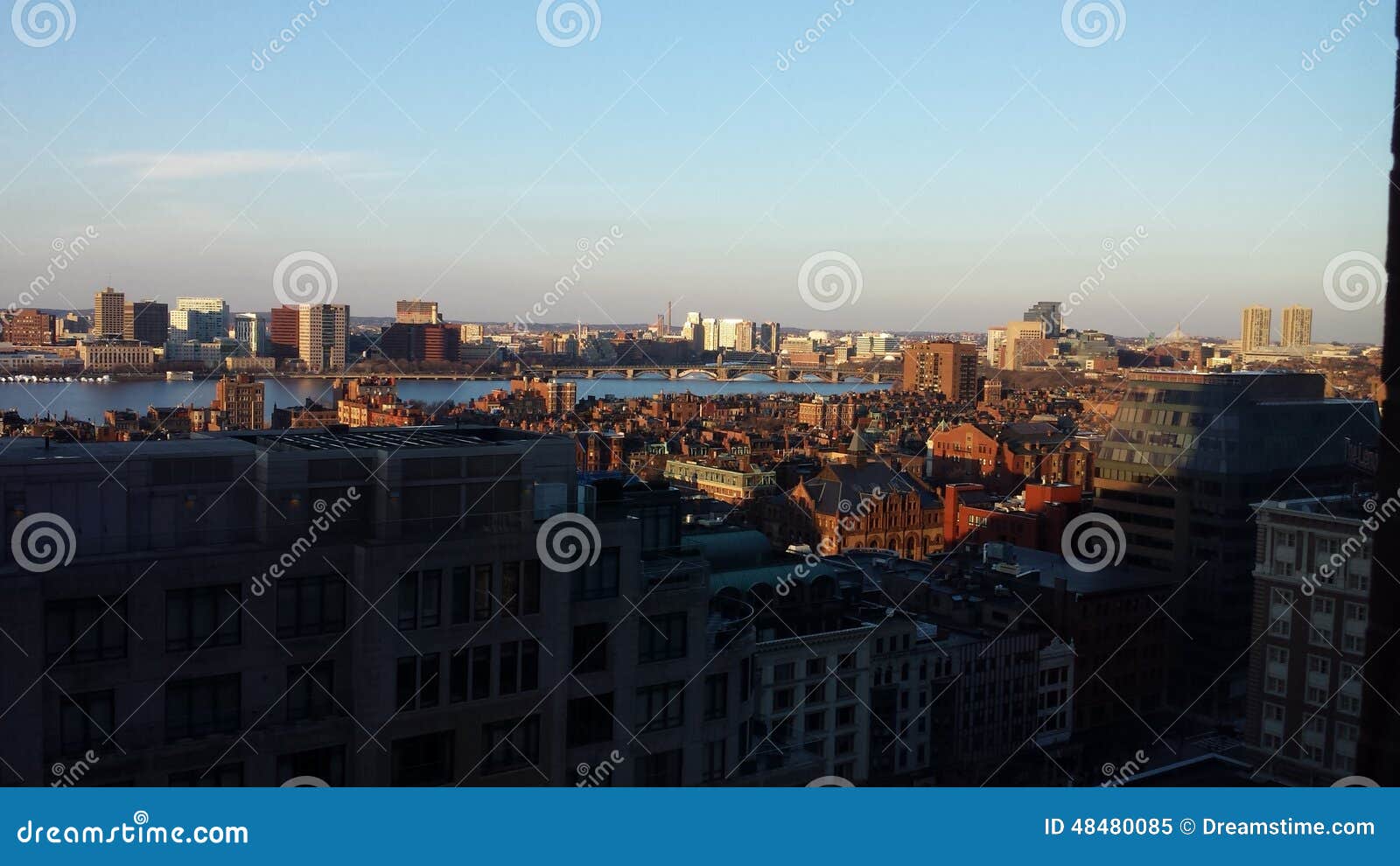 De Stadsmening van Boston. Een aardige blik op de prachtige stad van Boston