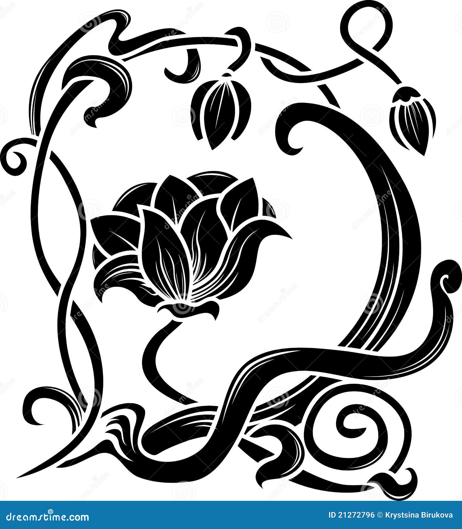 de stencil van de bloem vector illustratie illustratie