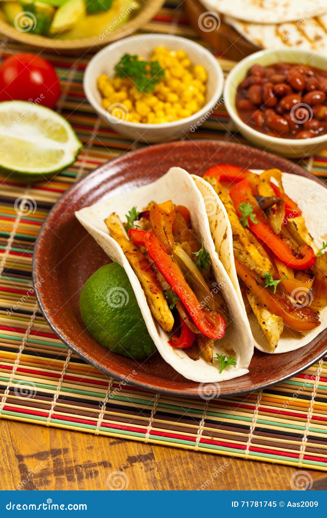 De Taco's van de Fajitakip stock afbeelding. Afbeelding ...