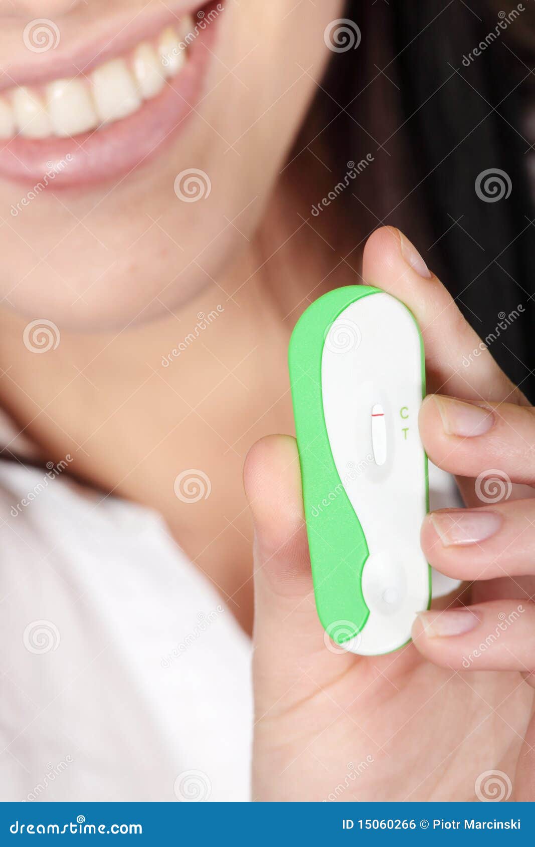 De Test Van De Zwangerschap Stock Foto Image of positief, lach 15060266