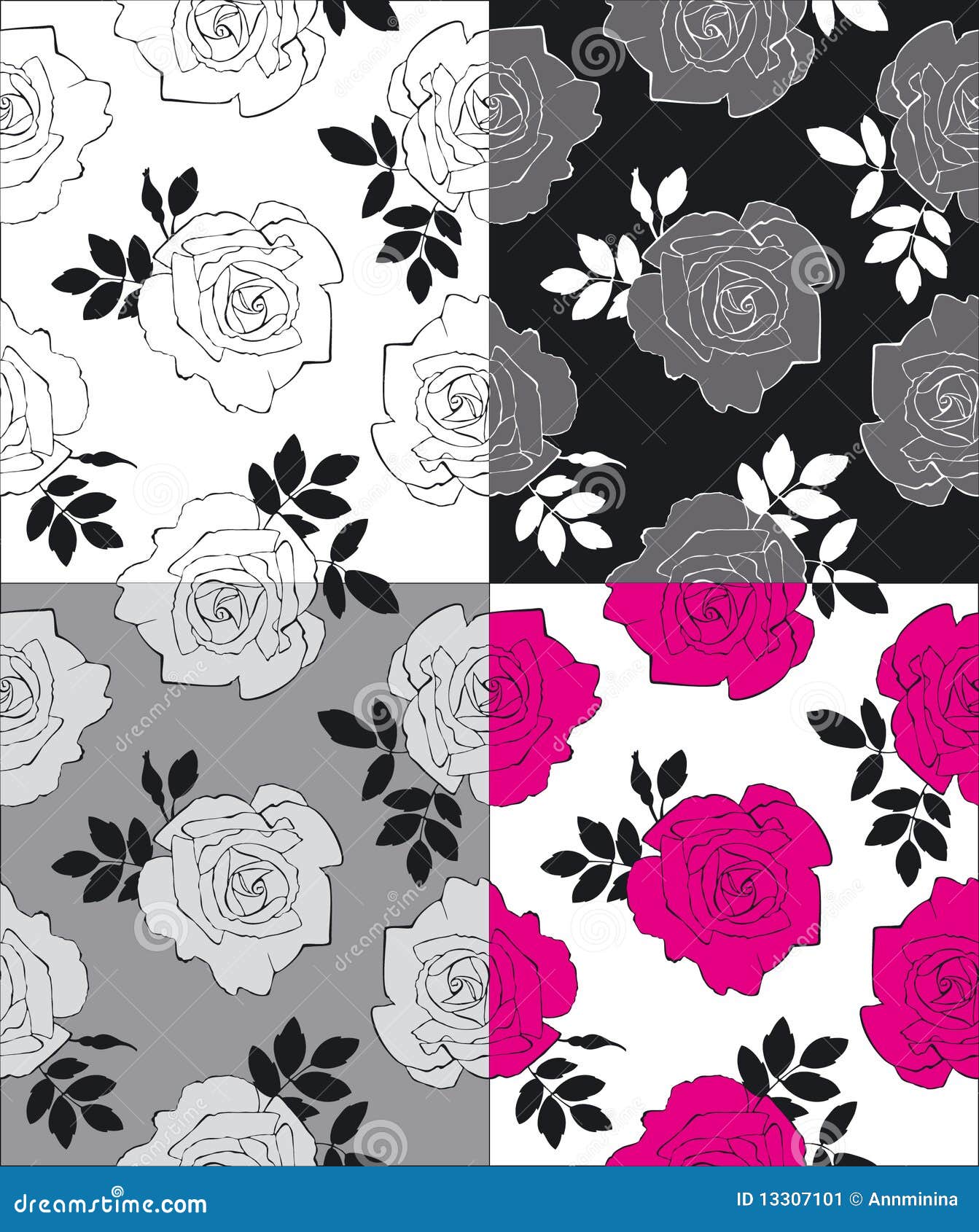 De textuur van rozen. Vector illustratie van rozentextuur