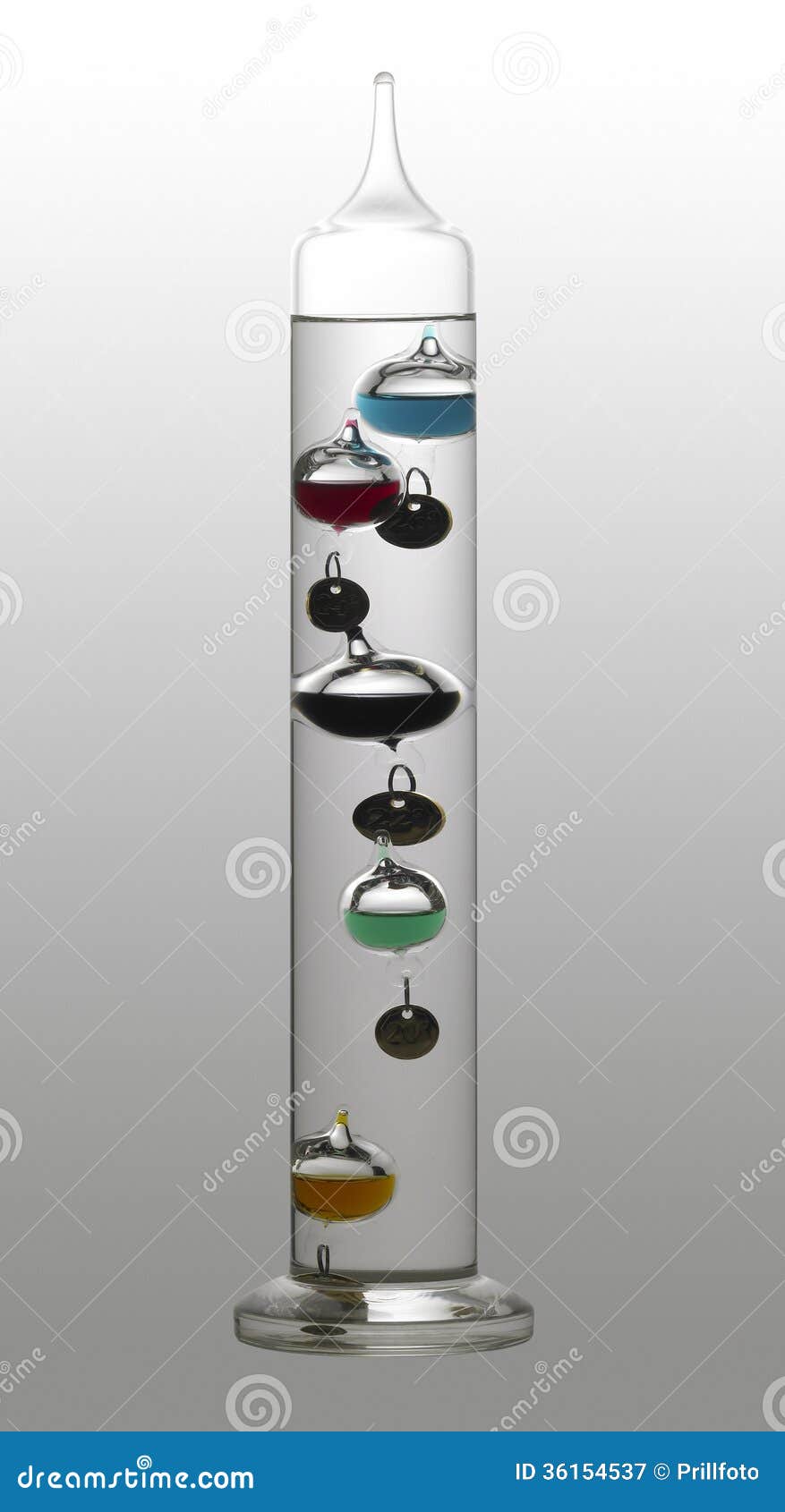 De thermometer van Galileo stock afbeelding. Image of verplaatsen