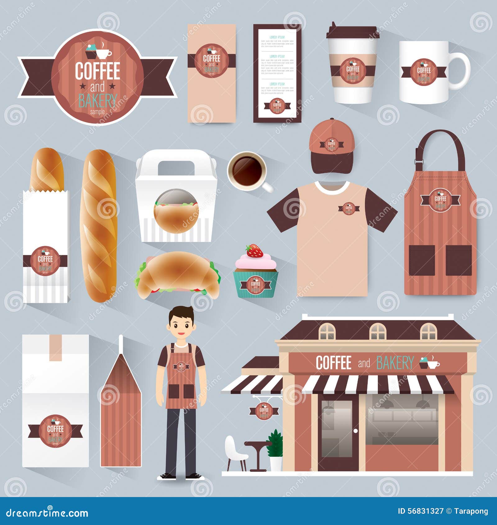 Download De Vector Vastgestelde Vlieger Van De Restaurantkoffie ...