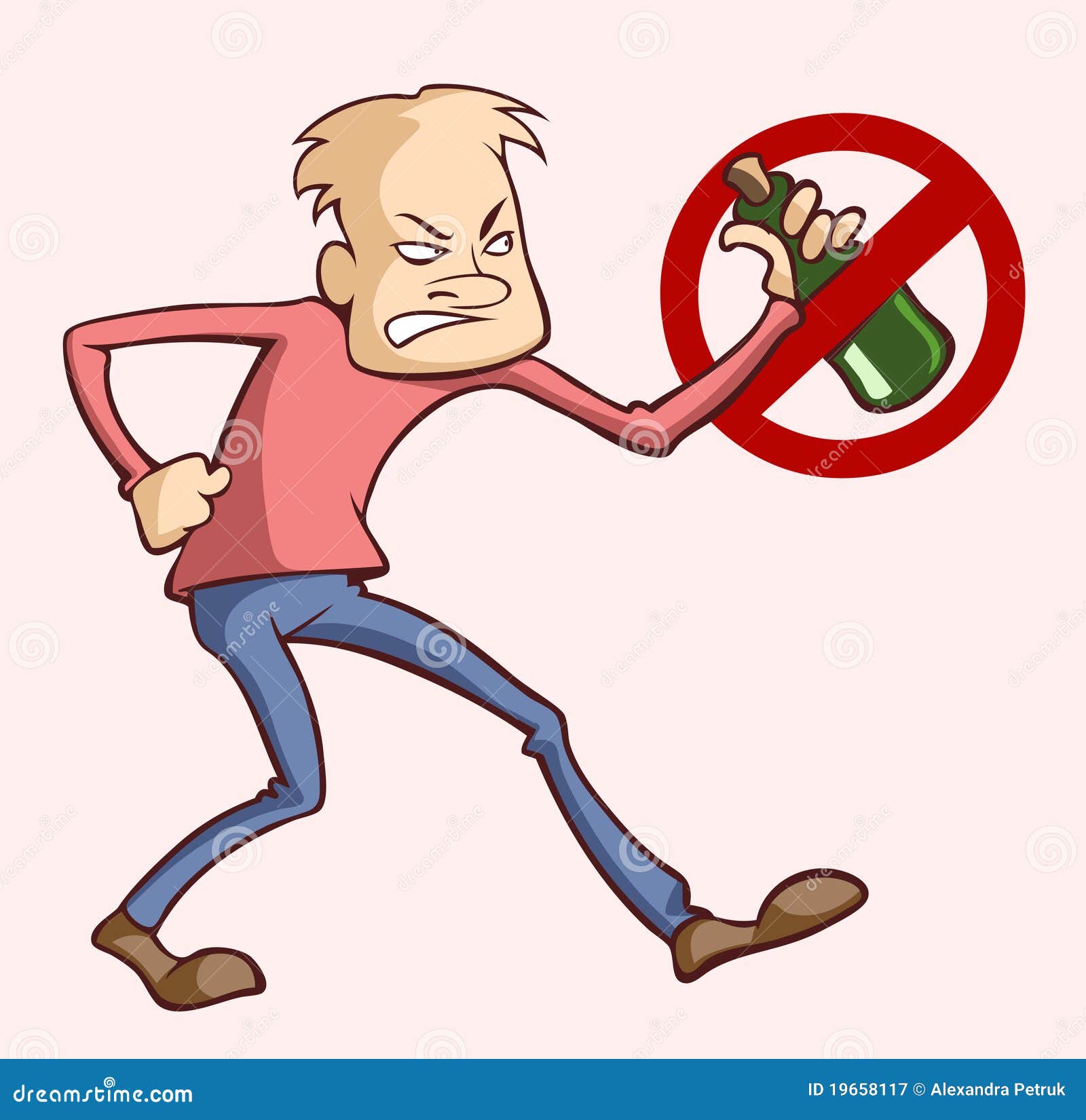 De Verslaving Van De Alcohol Vector Illustratie Illustration of kerel