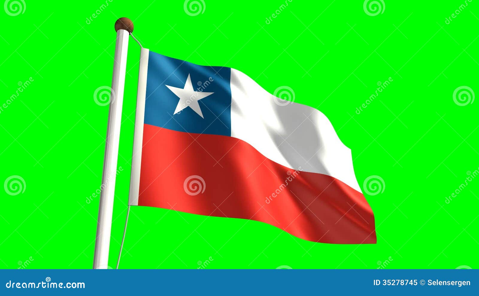 De vlag van Chili stock videobeelden. Video of 35278745