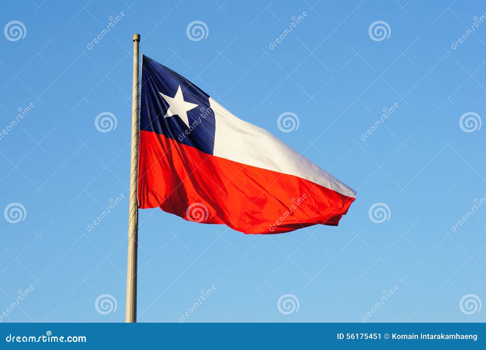 De Vlag van Chili stock afbeelding. Image of oriëntatiepunt 56175451