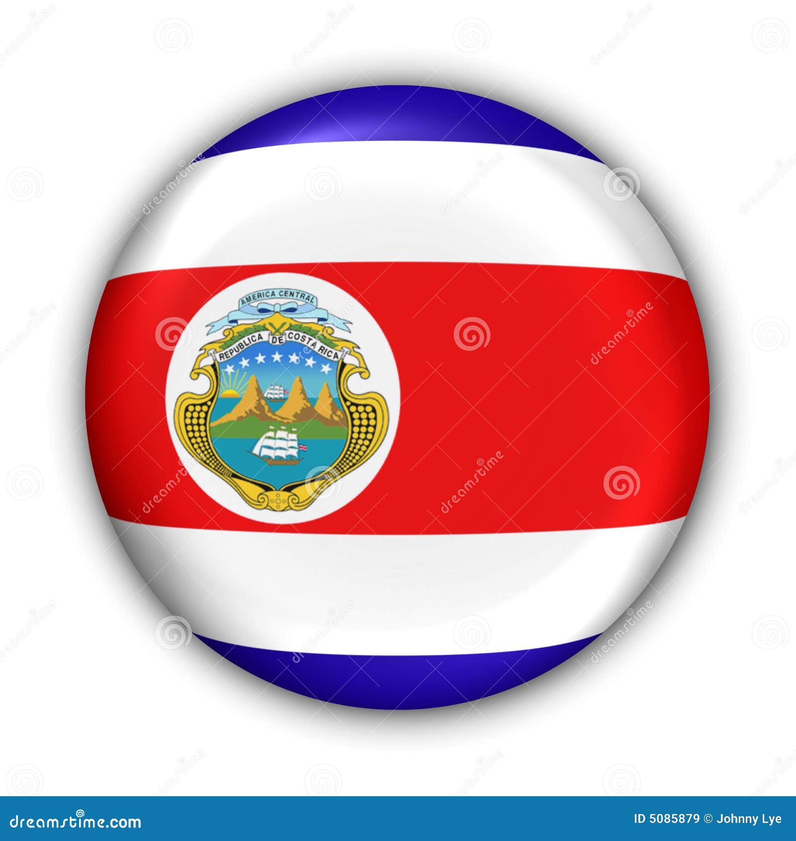 De Vlag van Costa Rica stock illustratie. Illustration of rica - 5085879