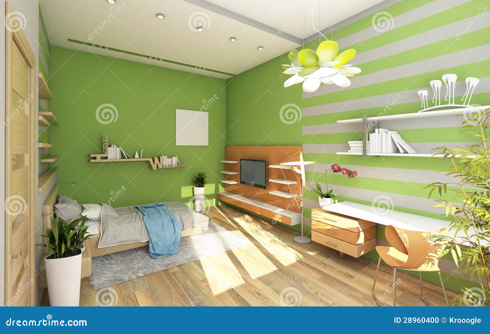 De zaal van de tiener met gekleurde muur stock foto afbeelding ... Kleur ontwerp muur
