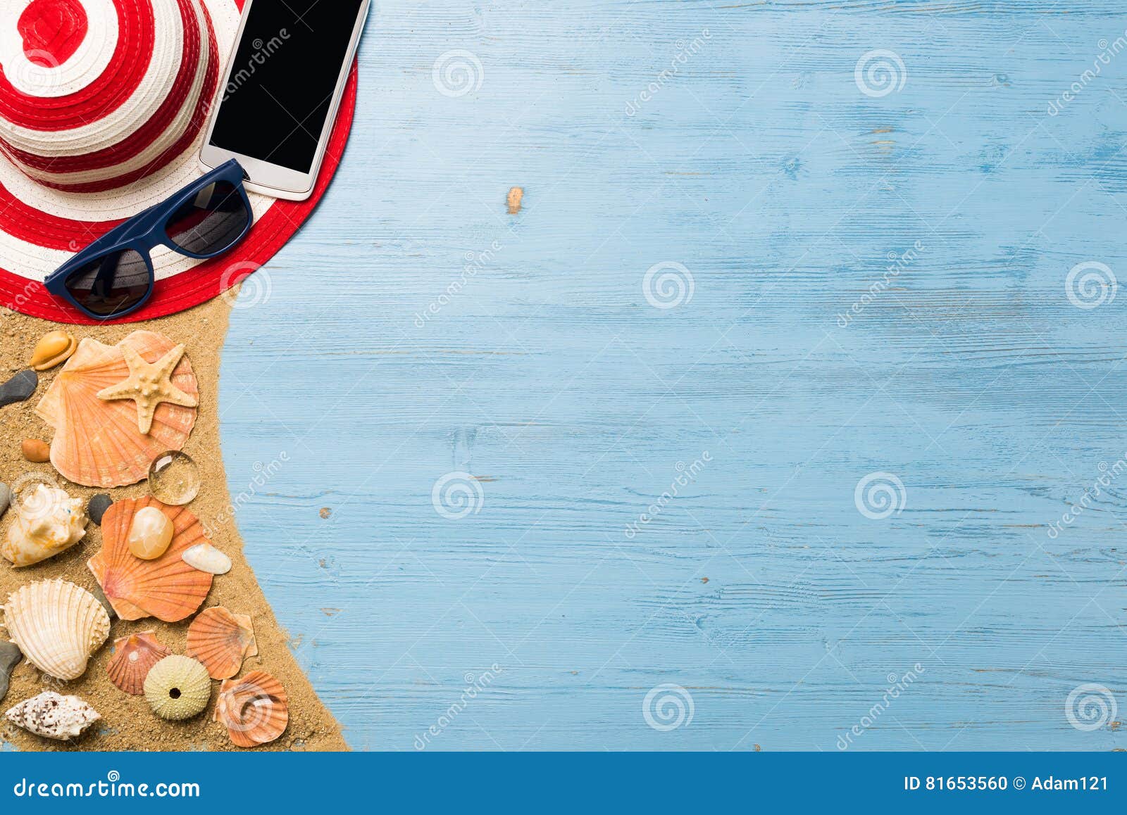 De Zomervoorwerpen Voor Vakantie Stock Foto - Image of genieten ...