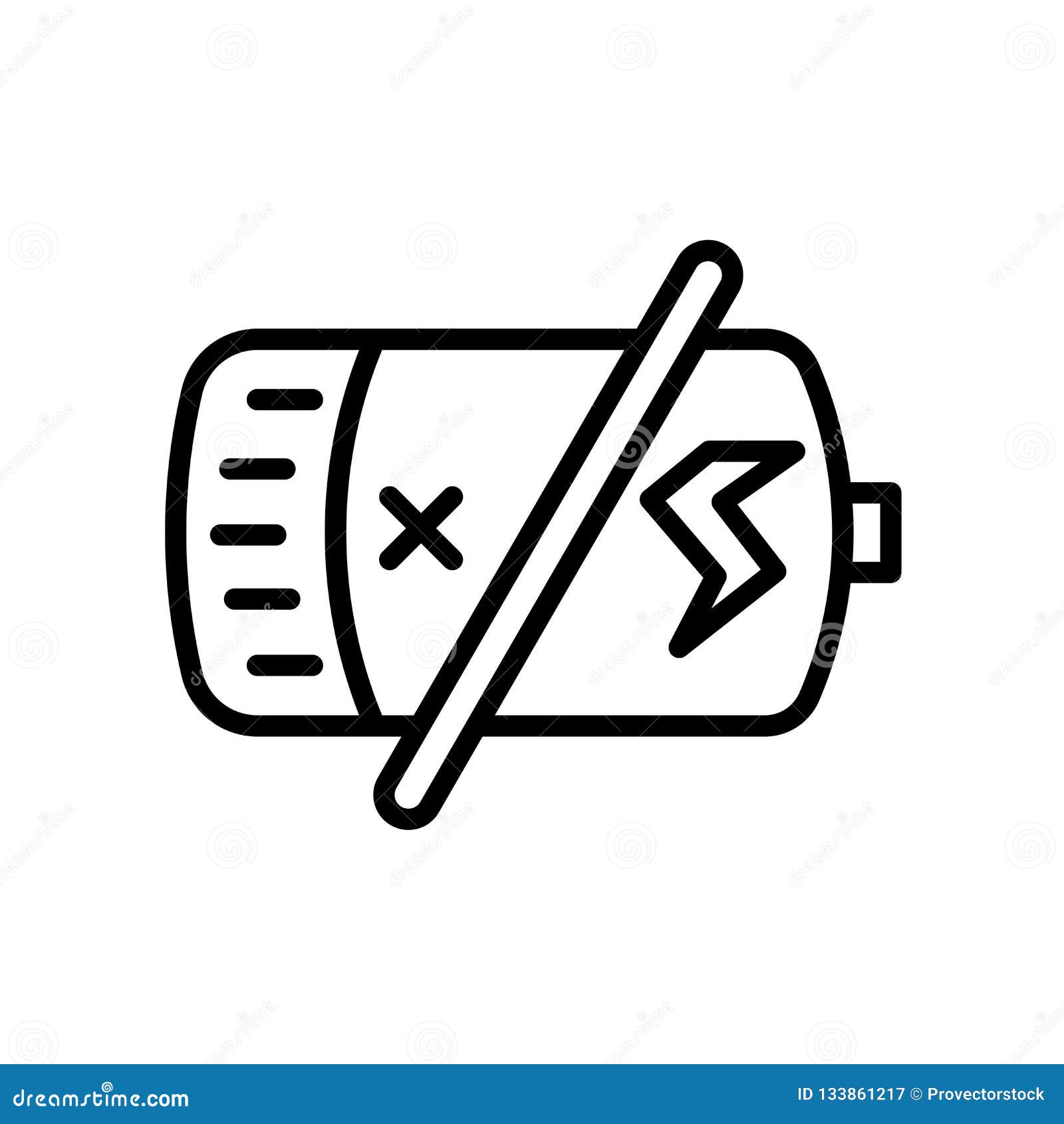 Dead Battery Icon, Fully Drained Battery Symbol, No Power Icon, No