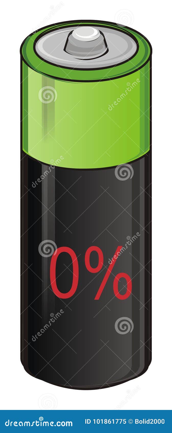 Dead Battery Icon, Fully Drained Battery Symbol, No Power Icon, No