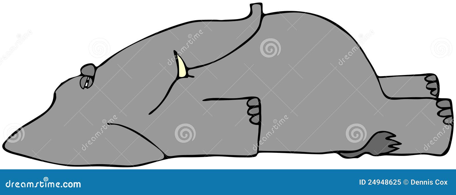 Dead Elephant stock illustration. Illustration of deceased - 24948625