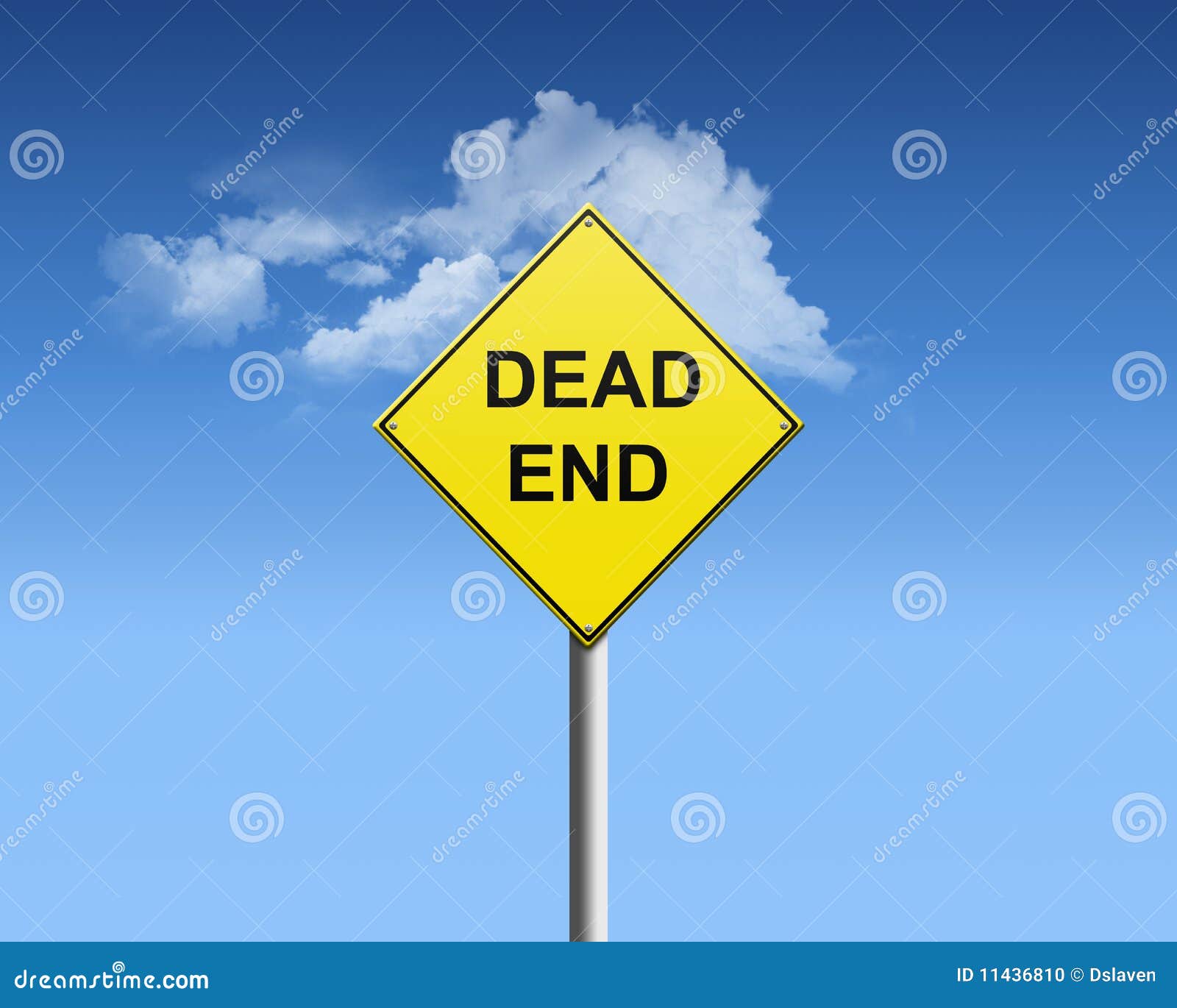 Dead end stock illustration. Illustration of dead, yellow - 11436810