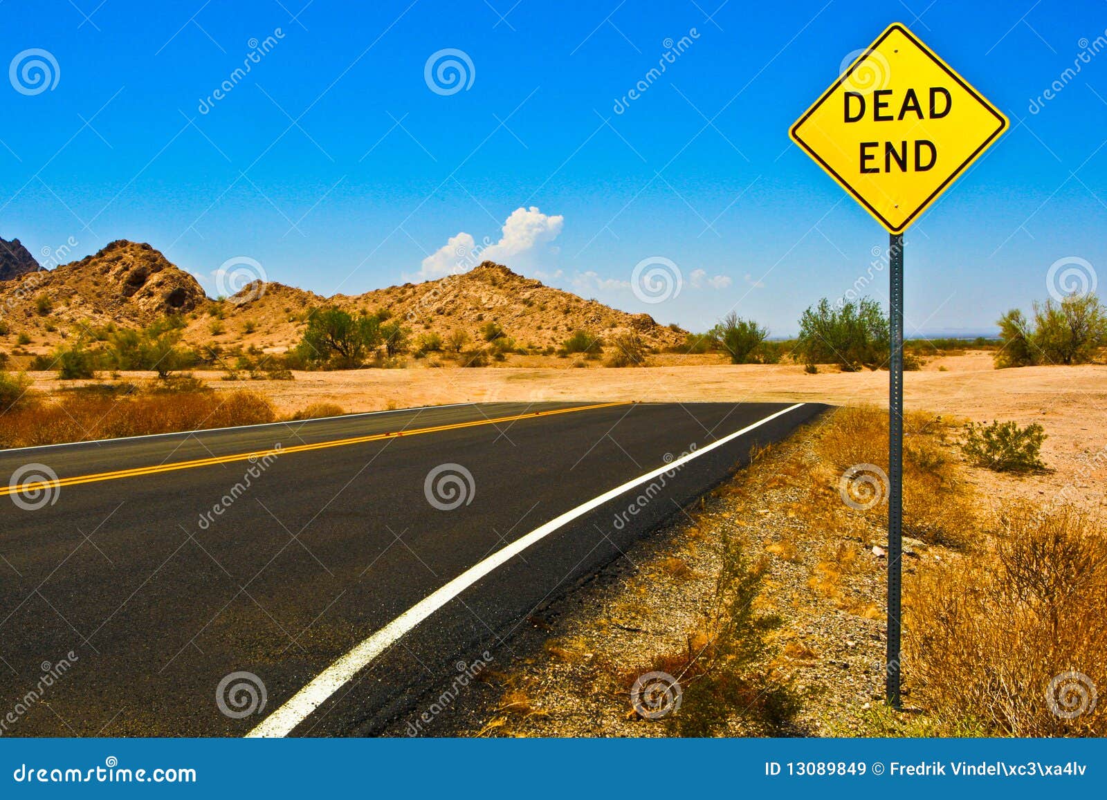 Dead End Road Stock Image Image Of Sand Arizona Street