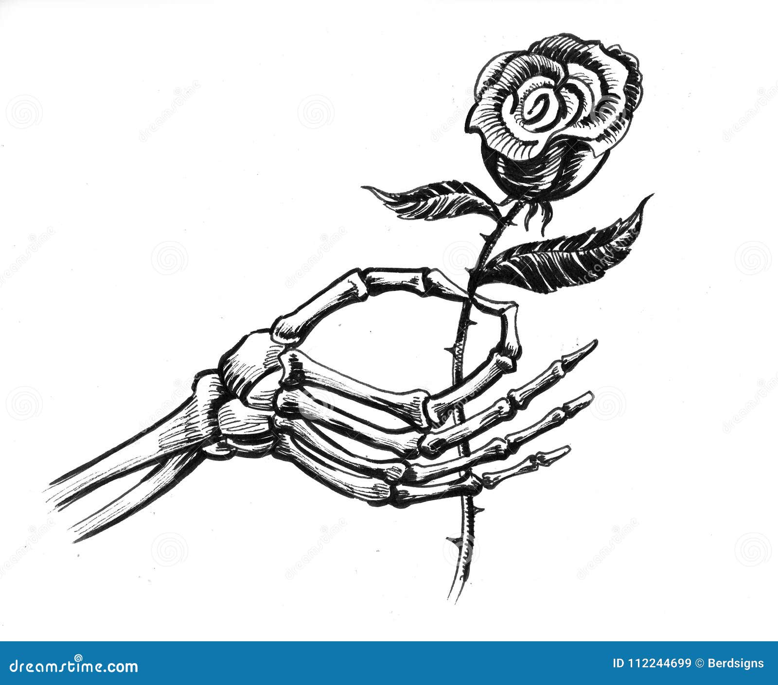 Outline Hand Drawing Style Dead Rose Stock Vector Royalty Free 1604587726   Shutterstock