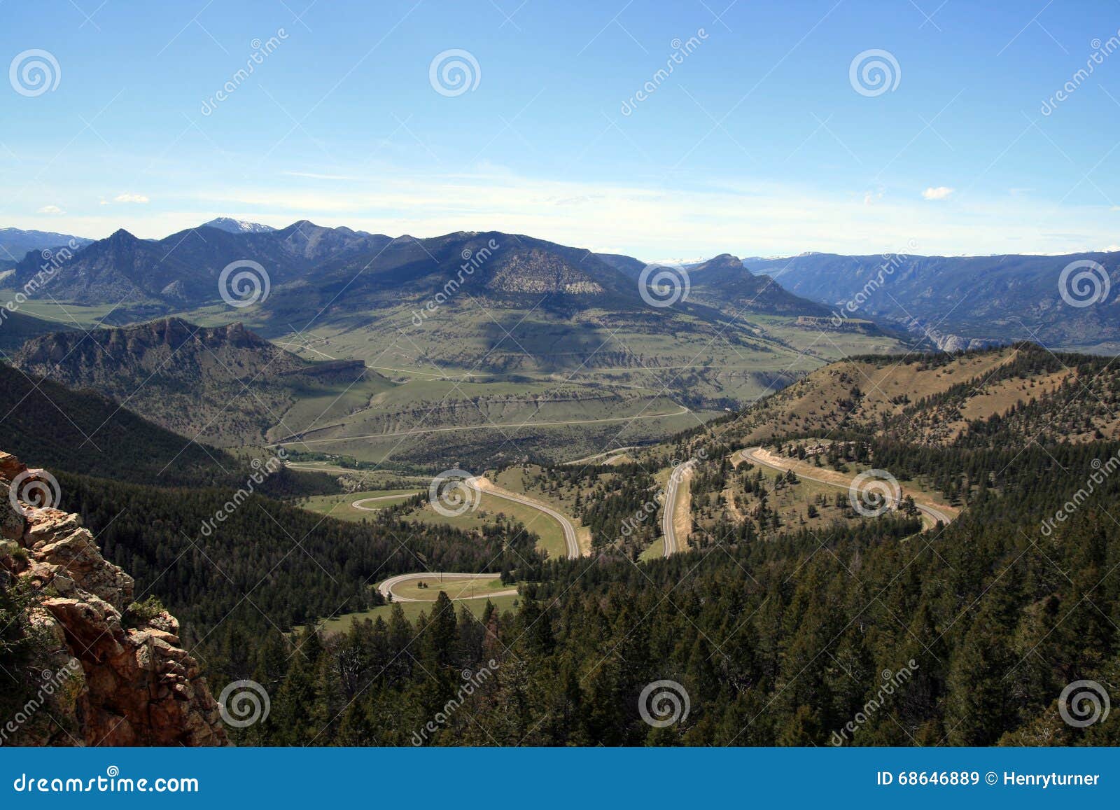 dead indian pass view between cody and yellowstone national park in wyoming